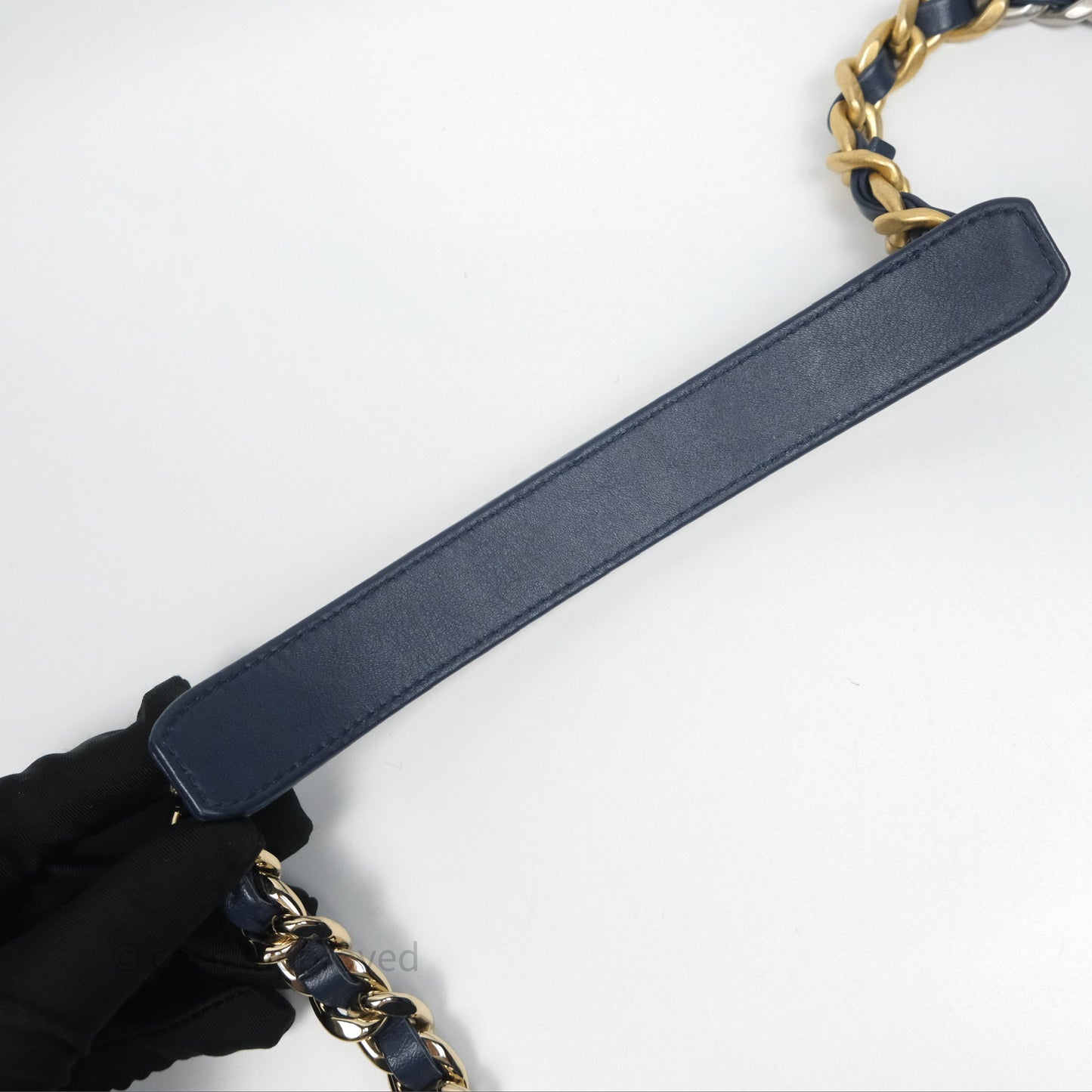 Chanel 19 Small Denim Fabric Mixed Hardware 22P