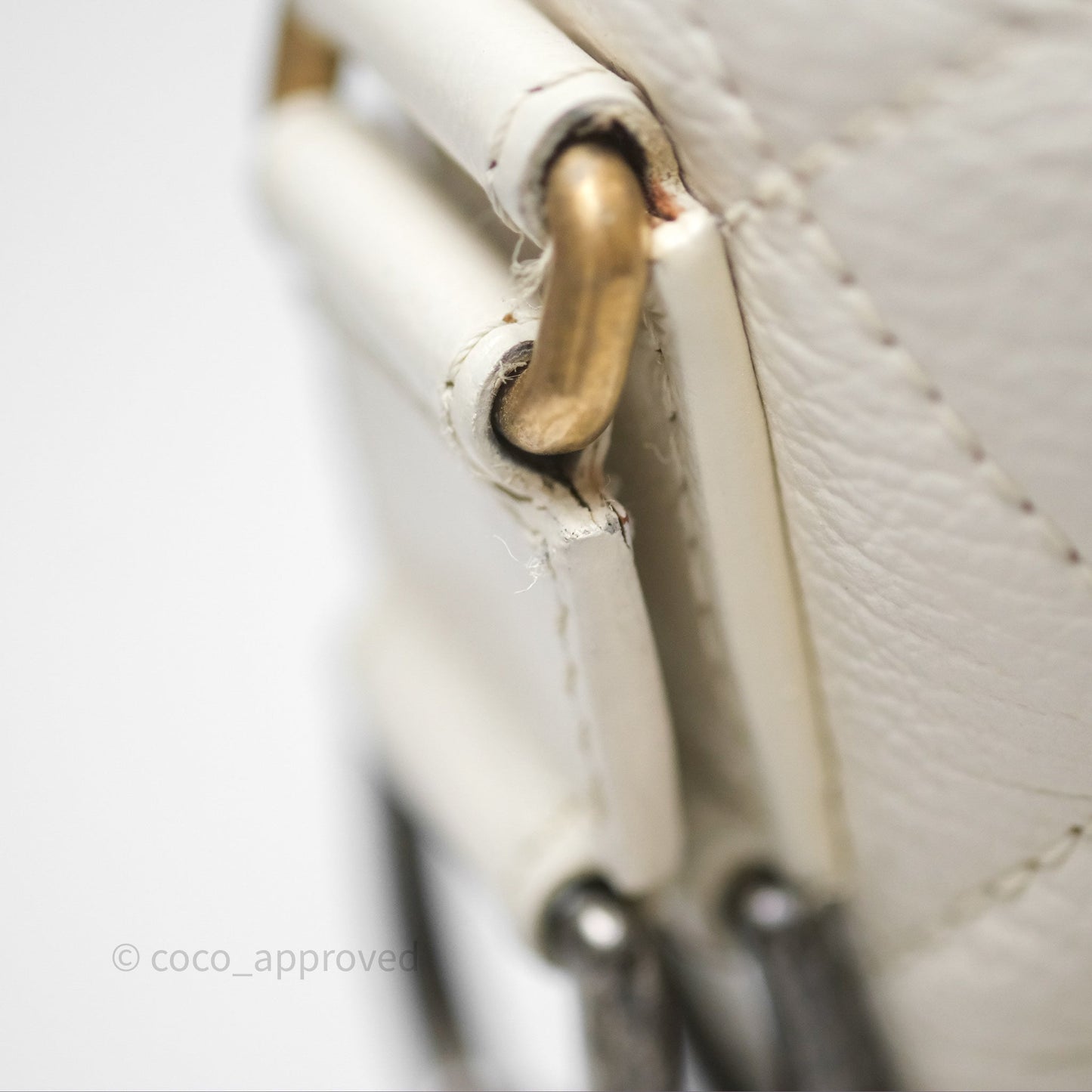 Chanel Small Gabrielle Hobo White Patent Goatskin Mixed Hardware