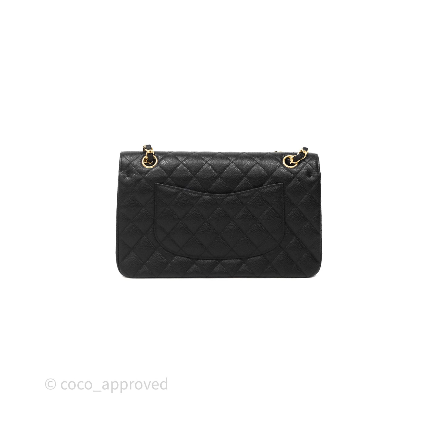 Chanel Classic Medium Flap Quilted Black Caviar Gold Hardware