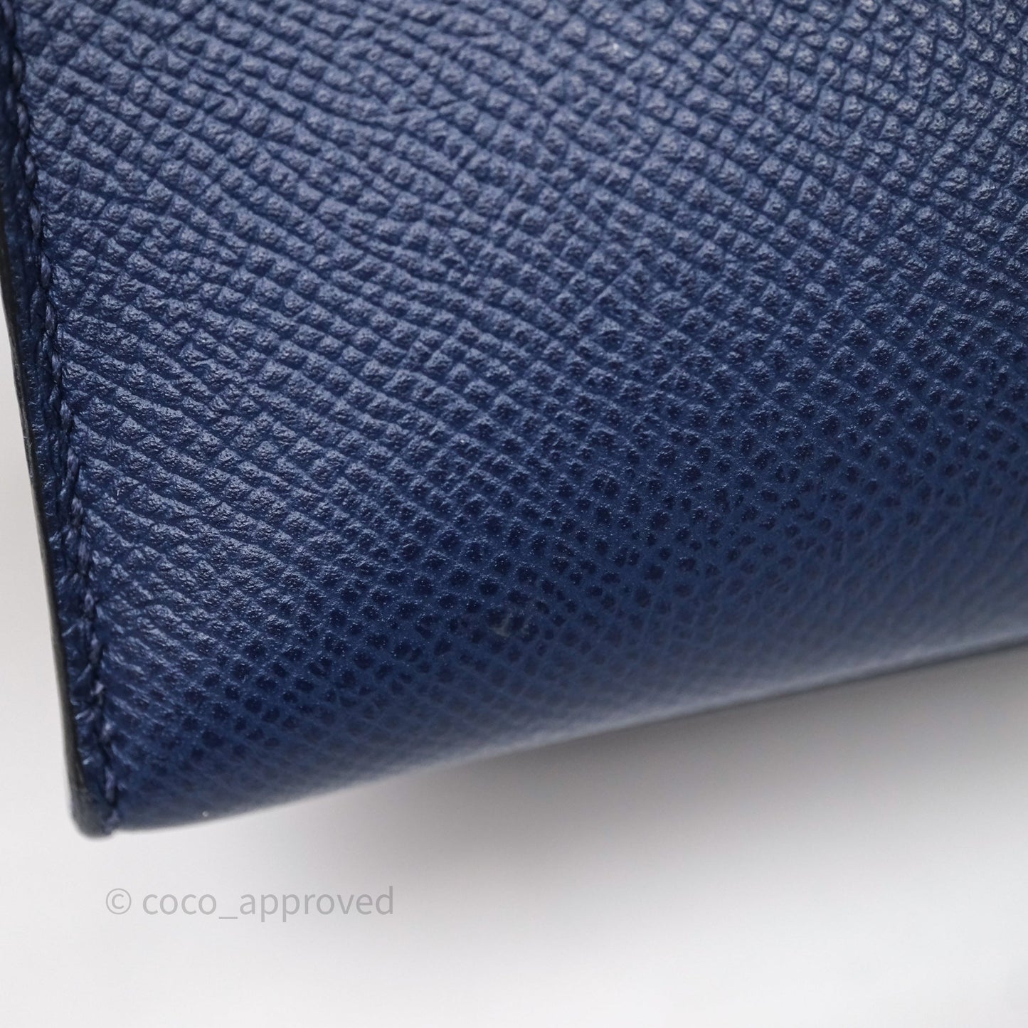 Hermes Kelly 32 Bleu Saphir 73 Epsom Palladium Hardware