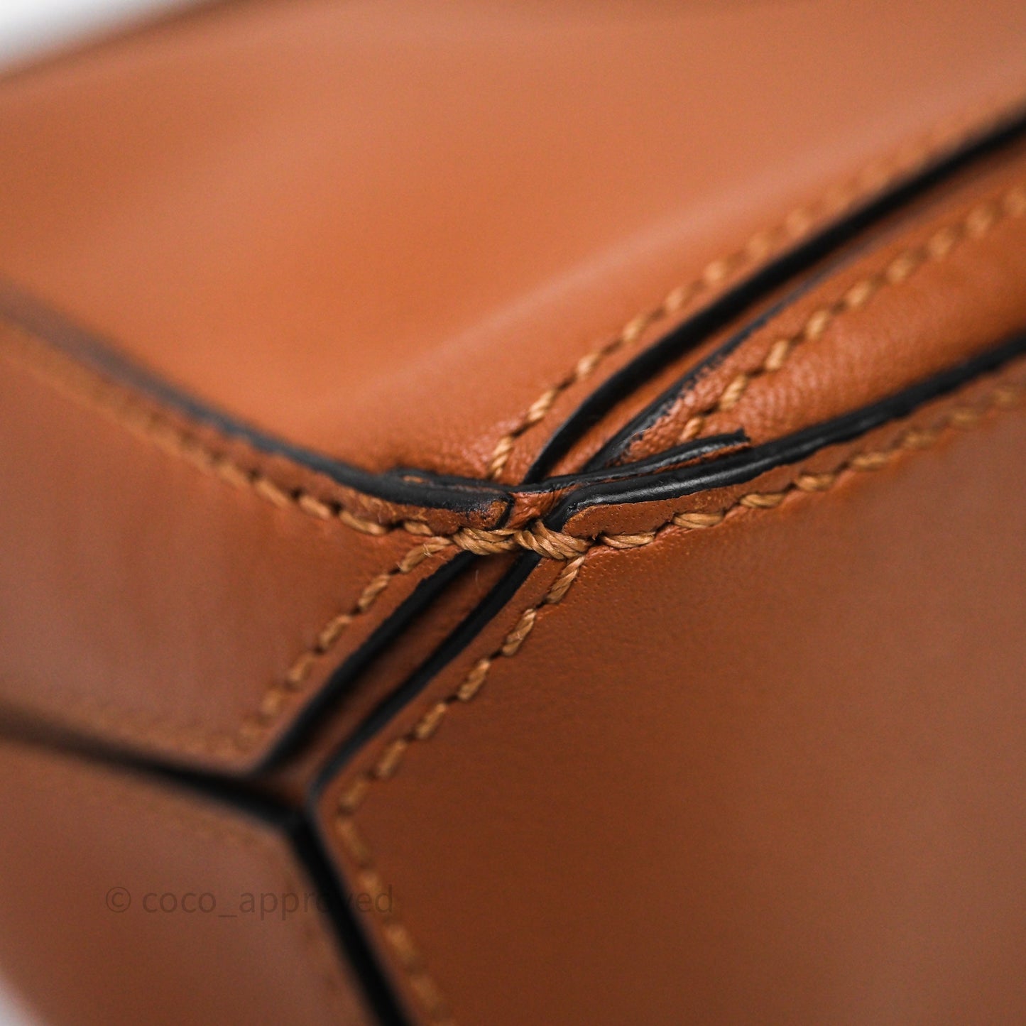 Loewe Mini Puzzle Bag Tan Calfskin Palladium Hardware