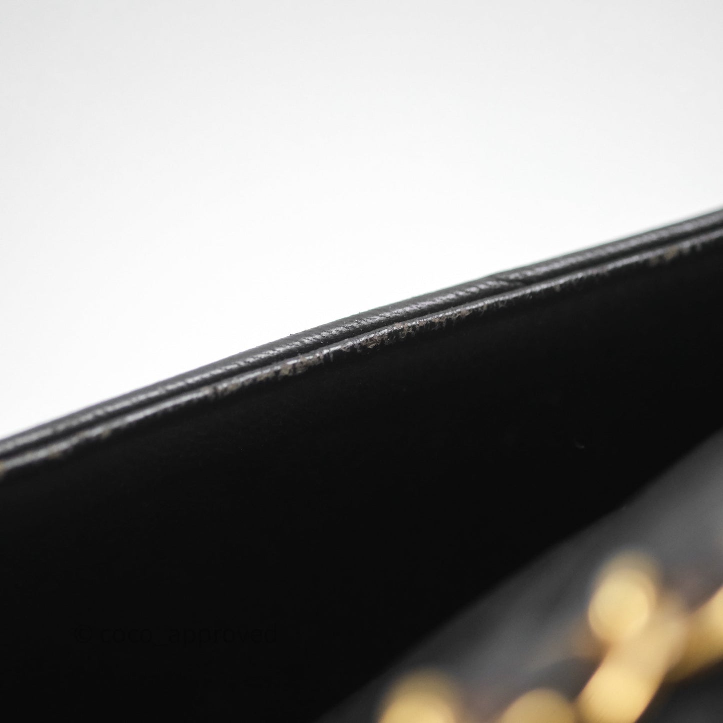 Chanel Vintage Chevron Envelope Flap Bag Black Lambskin 24K Gold Hardware