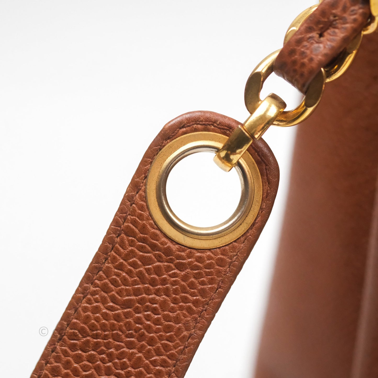 Chanel Vintage Tote Caramel Caviar 24K Gold Hardware