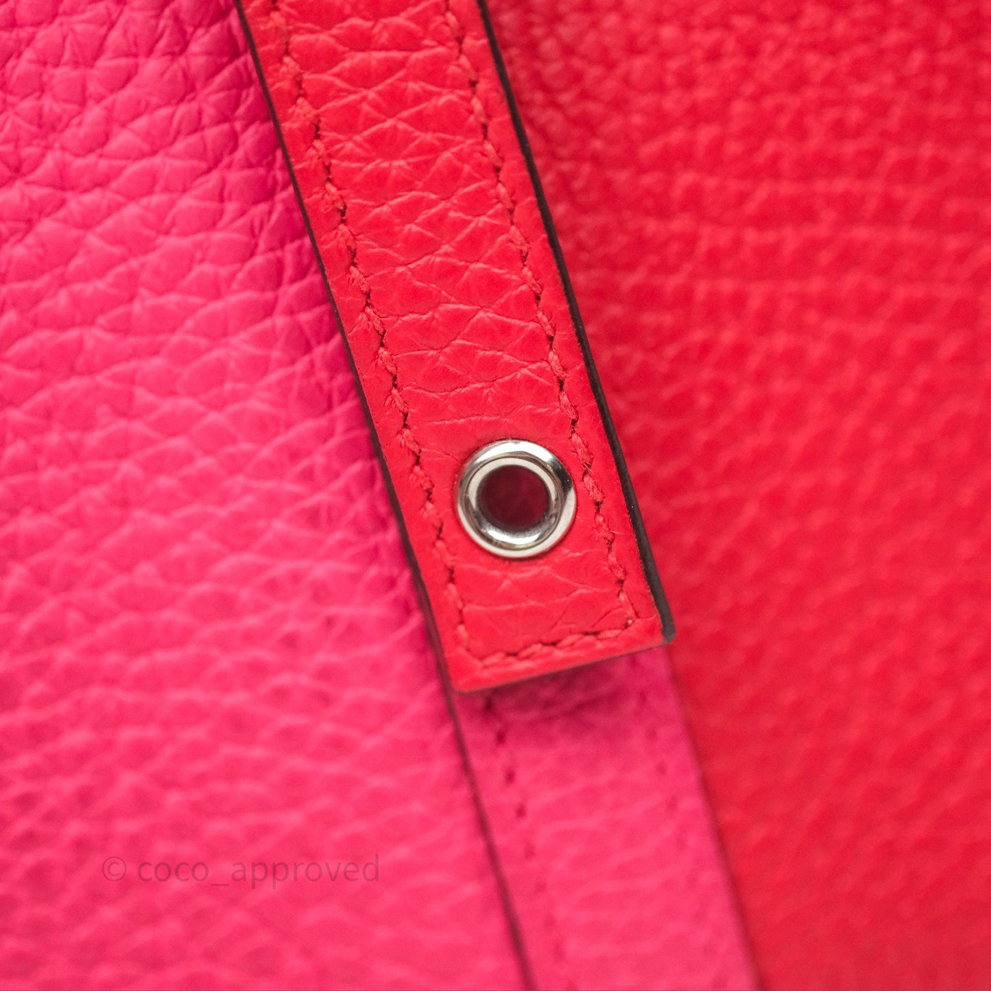Hermès Picotin 18 Rouge de Coeur S3/ Rose Extrême I6/ Bleu Zanzibar B3 Clemence Palladium Hardware