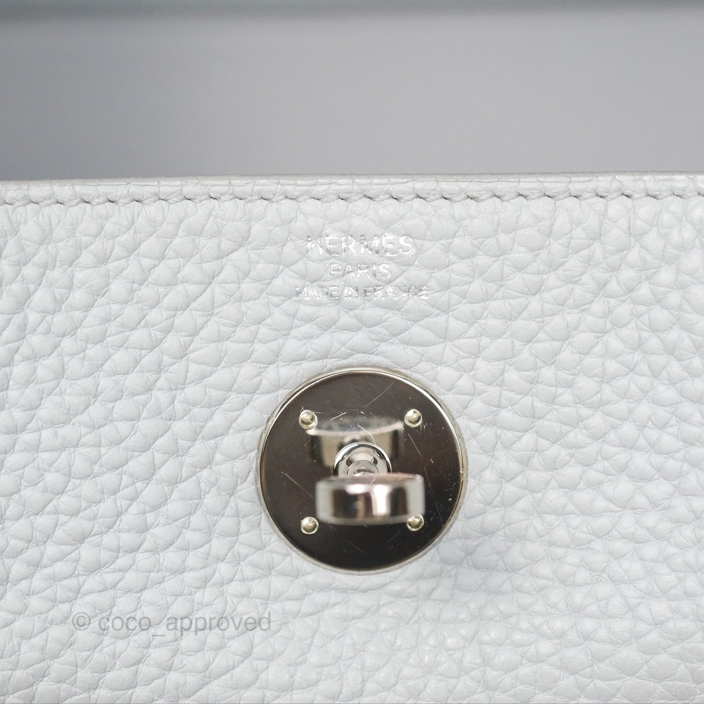 Hermès Lindy 26 Blue Glacier 8U Taurillon Clemence Palladium Hardware