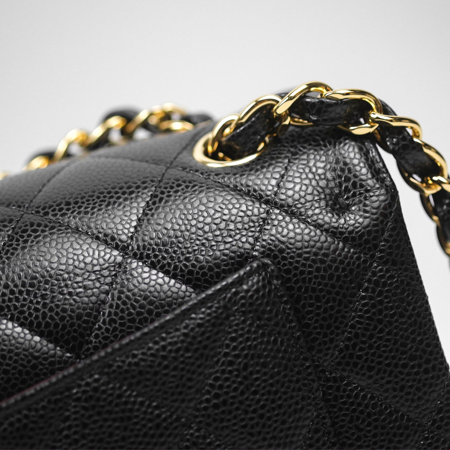 Chanel Jumbo Double Flap Black Caviar Gold Hardware⁣⁣