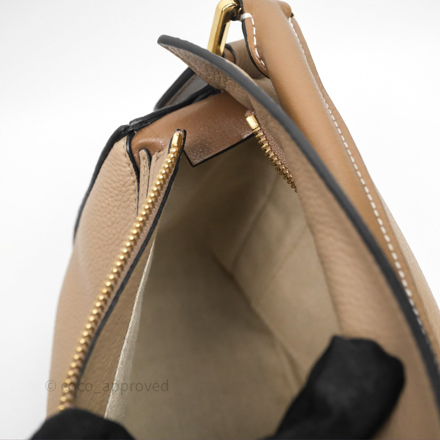 Loewe Small Puzzle Bag Sand Mink Grained Calfskin