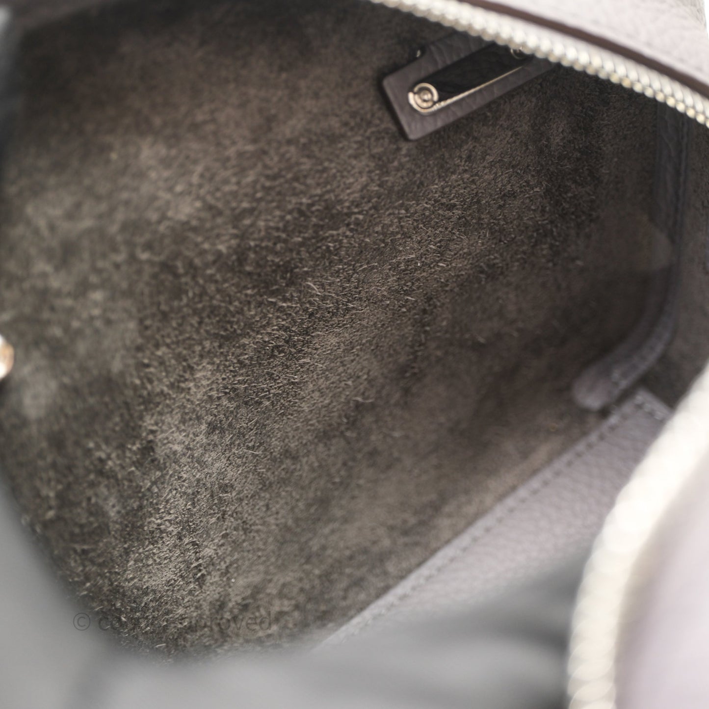Delvaux Cool Box Mini Taurillon Soft Grained Grey Calfskin Silver Hardware