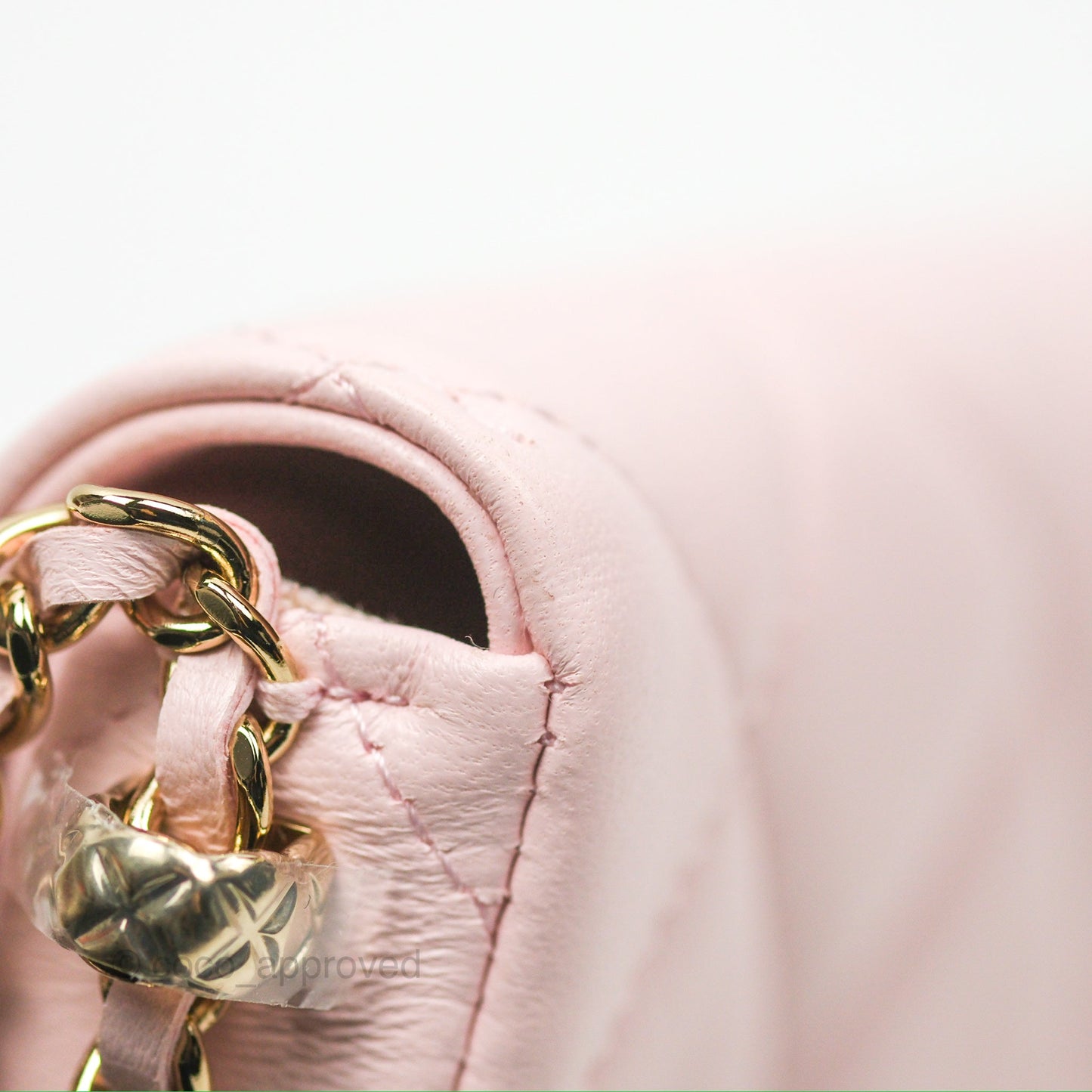 Chanel Mini Chain Around Clutch With Chain Pink Lambskin Gold Hardware 22S
