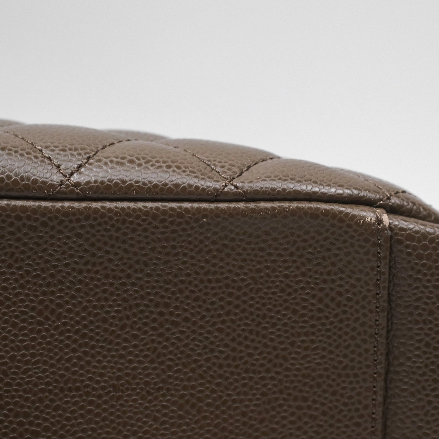 Chanel GST Chocolate Brown Caviar Silver Hardware