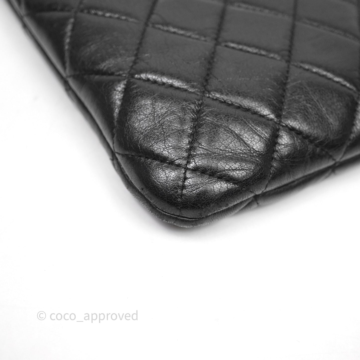 Chanel Classic Zipped Pouch Lambskin Black Gold Hardware