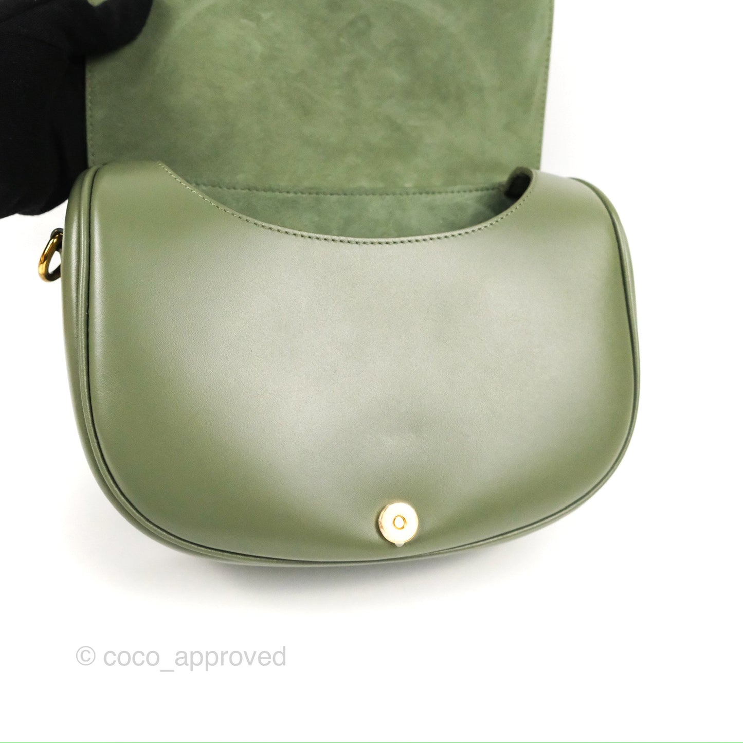 Dior Medium Bobby Bag Cedar Green Calfskin Gold Hardware