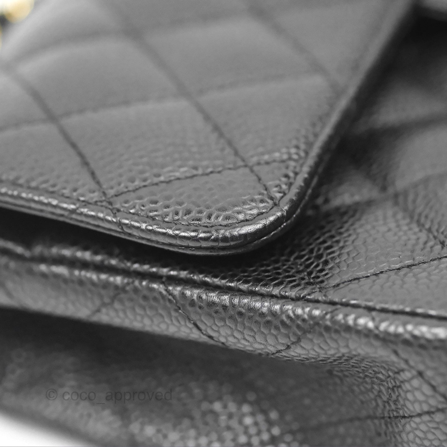 Chanel Small Quilted Classic Flap Black Caviar 24K Gold Hardware