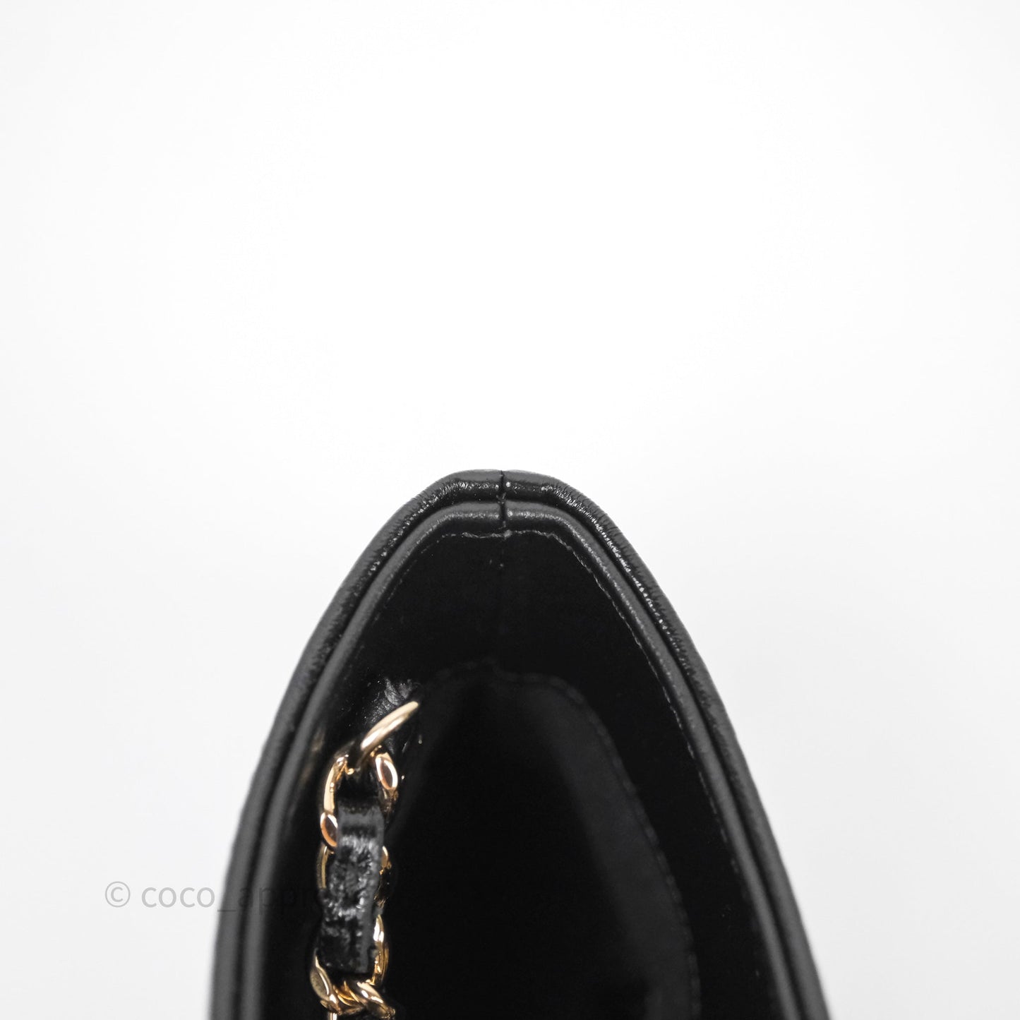 Chanel Nano 31 Black Shiny Lambskin Gold Hardware
