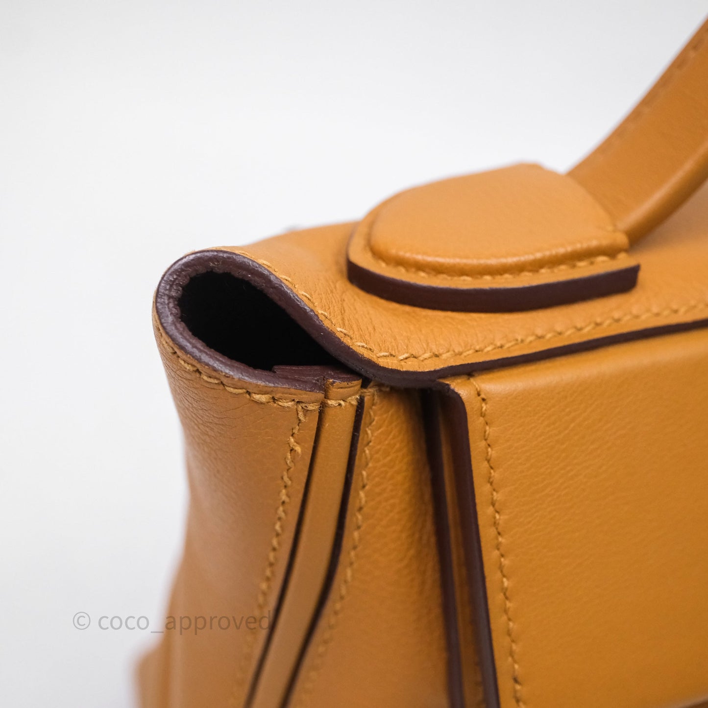 Hermès 24/24 21 Mini Caramel/Sesame/Rouge Sellier Gold Hardware