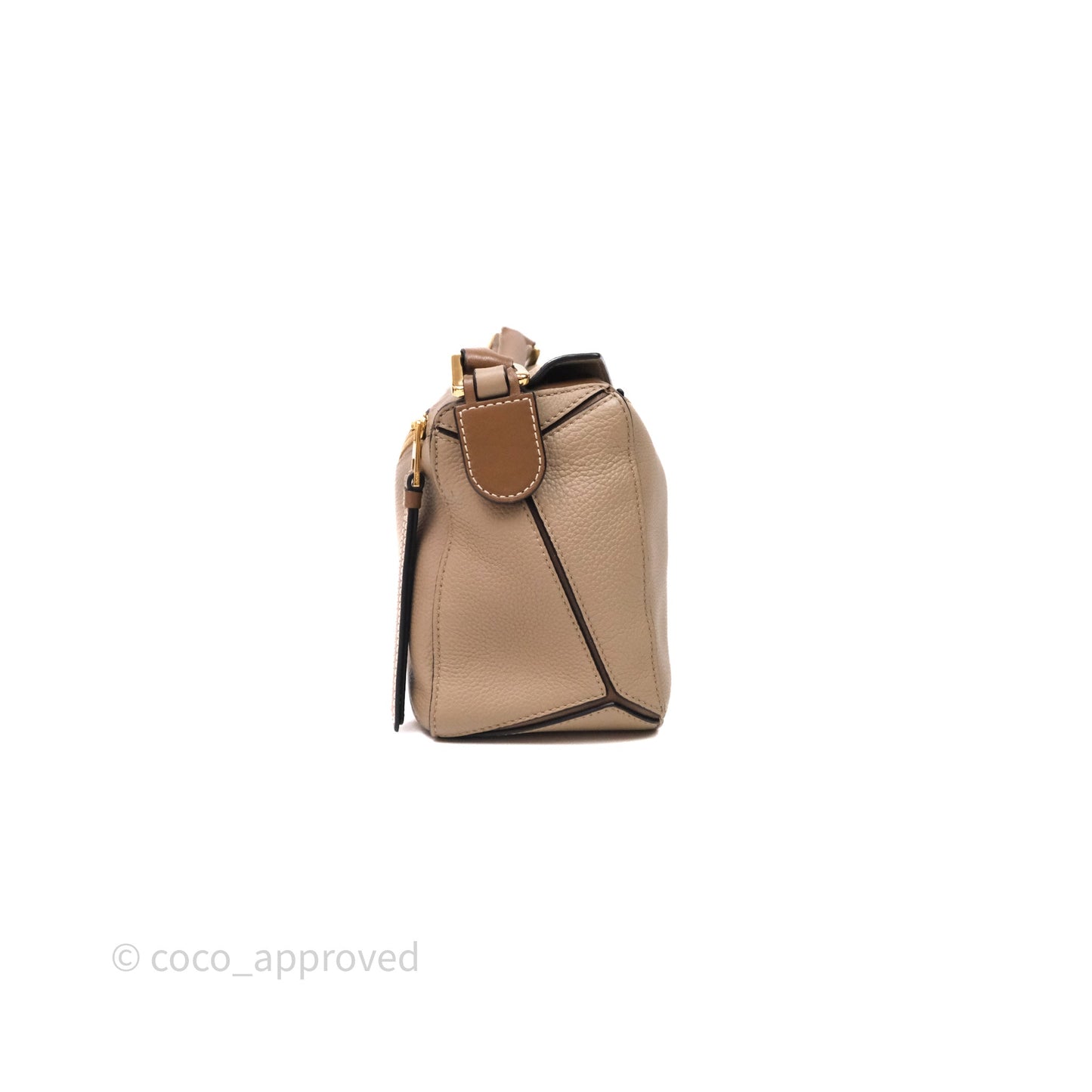Loewe Small Puzzle Bag Sand Mink Grained Calfskin