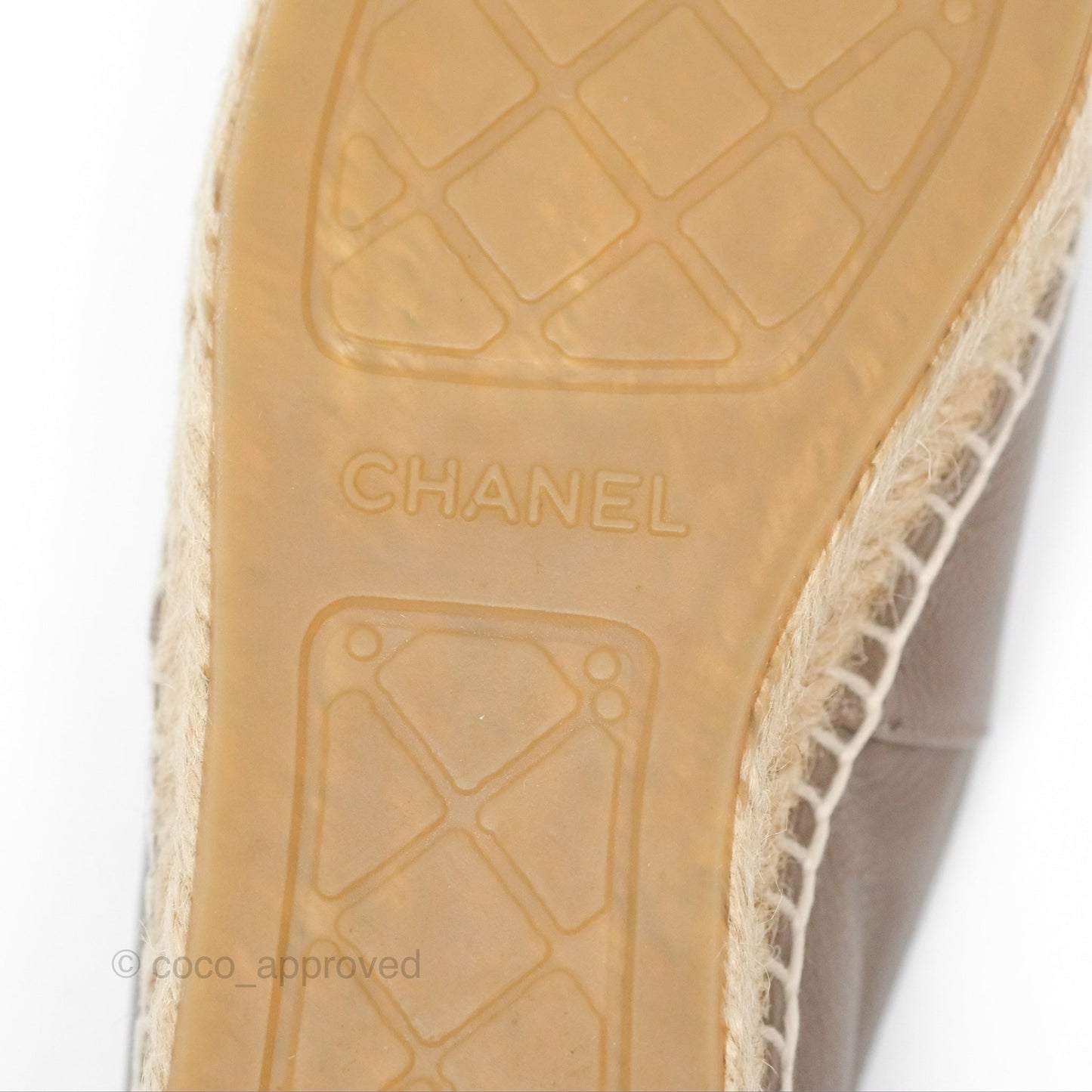 Chanel Espadrille Brown Leather Size 40