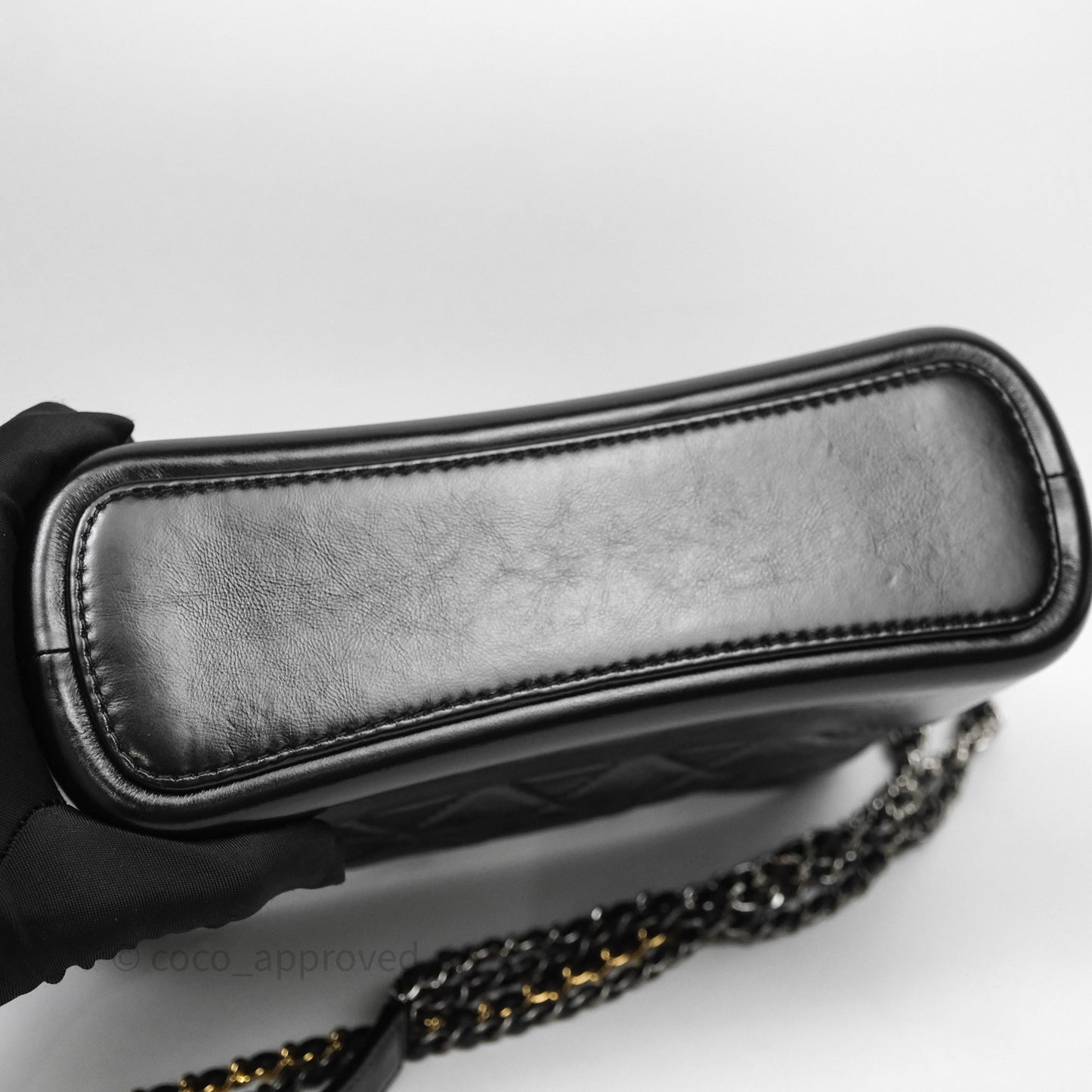 Chanel New Medium Gabrielle Hobo Quilted Black Aged Calfskin