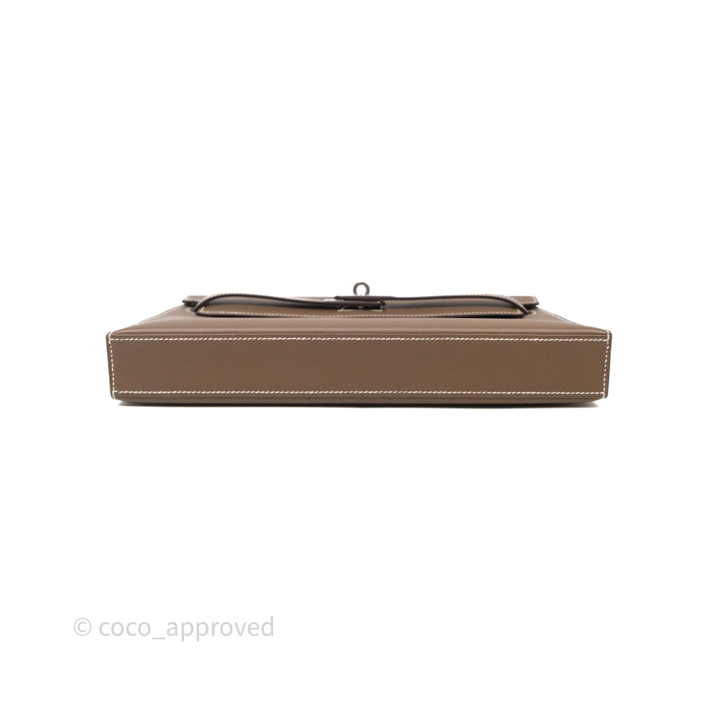 Hermes Kelly Elan Etoupe Madame Palladium Hardware