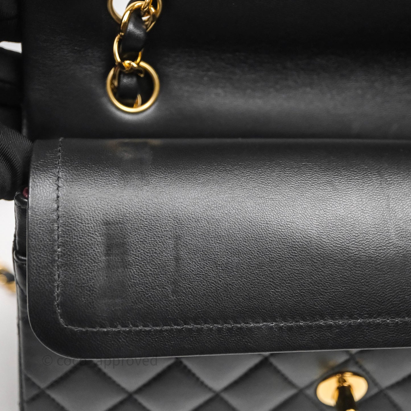 Chanel Small Classic Flap Quilted Black Lambskin Gold Hardware