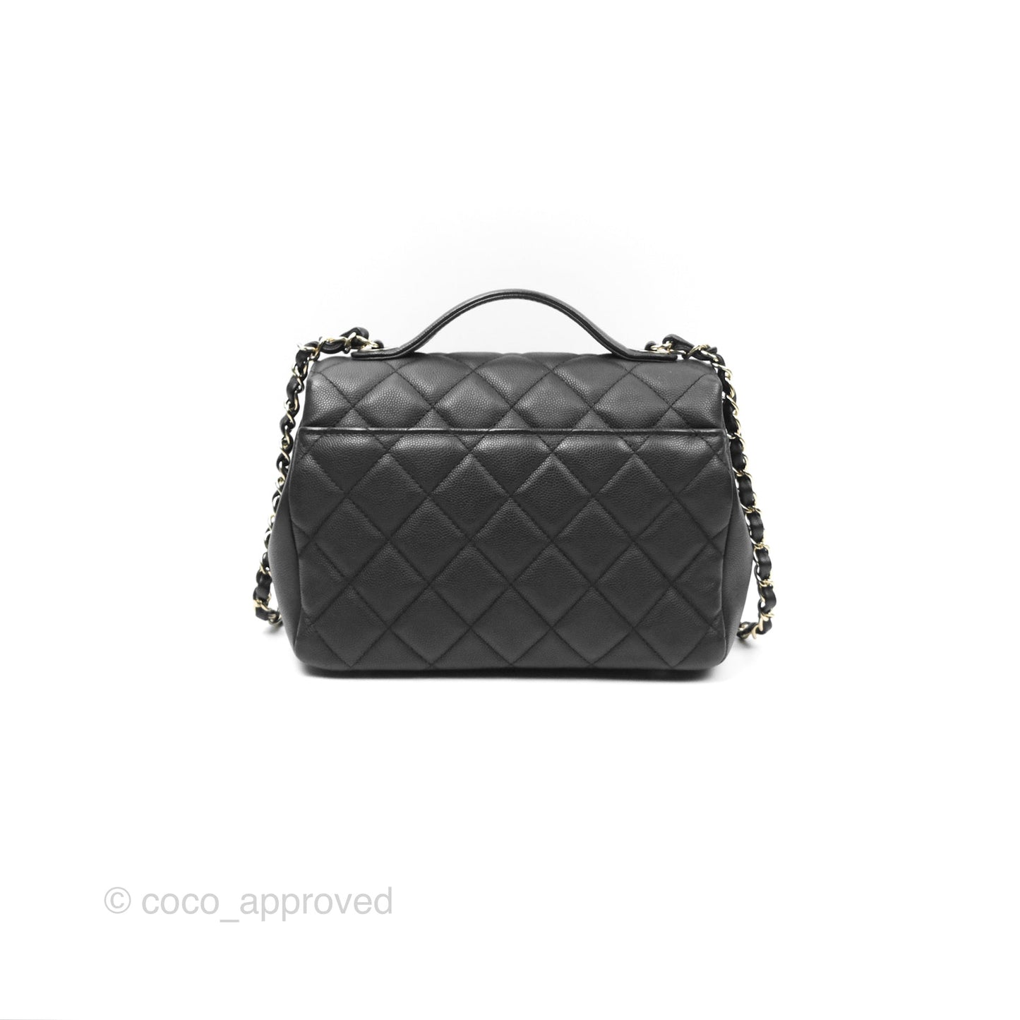 Chanel Quilted Medium Business Affinity Flap Matte Black Caviar Gold Hardware