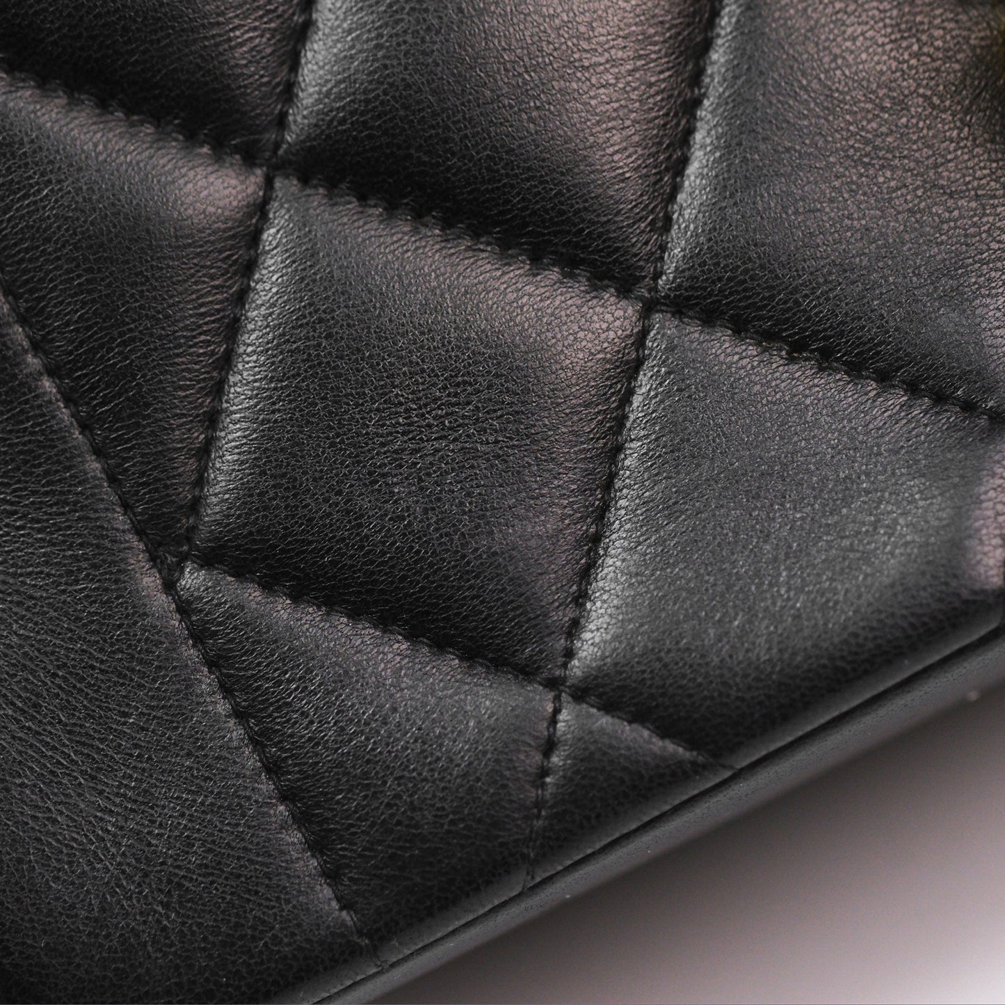 Chanel Vintage Quilted Small Classic Diana Flap Bag Black Lambskin 24K Gold Hardware