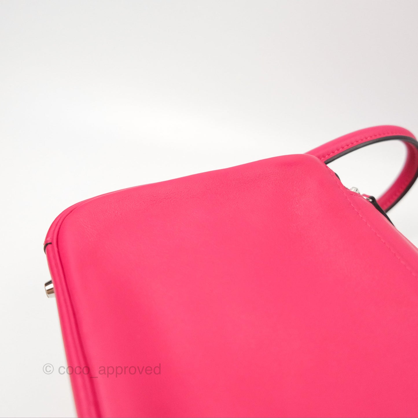 Hermès Mini Lindy 20 Framboise / Rouge Sellier Swift Palladium Hardware