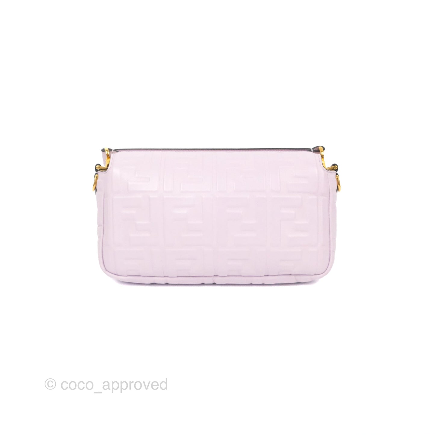 Fendi Medium Baguette Bag Lilac Calfskin Gold Hardware