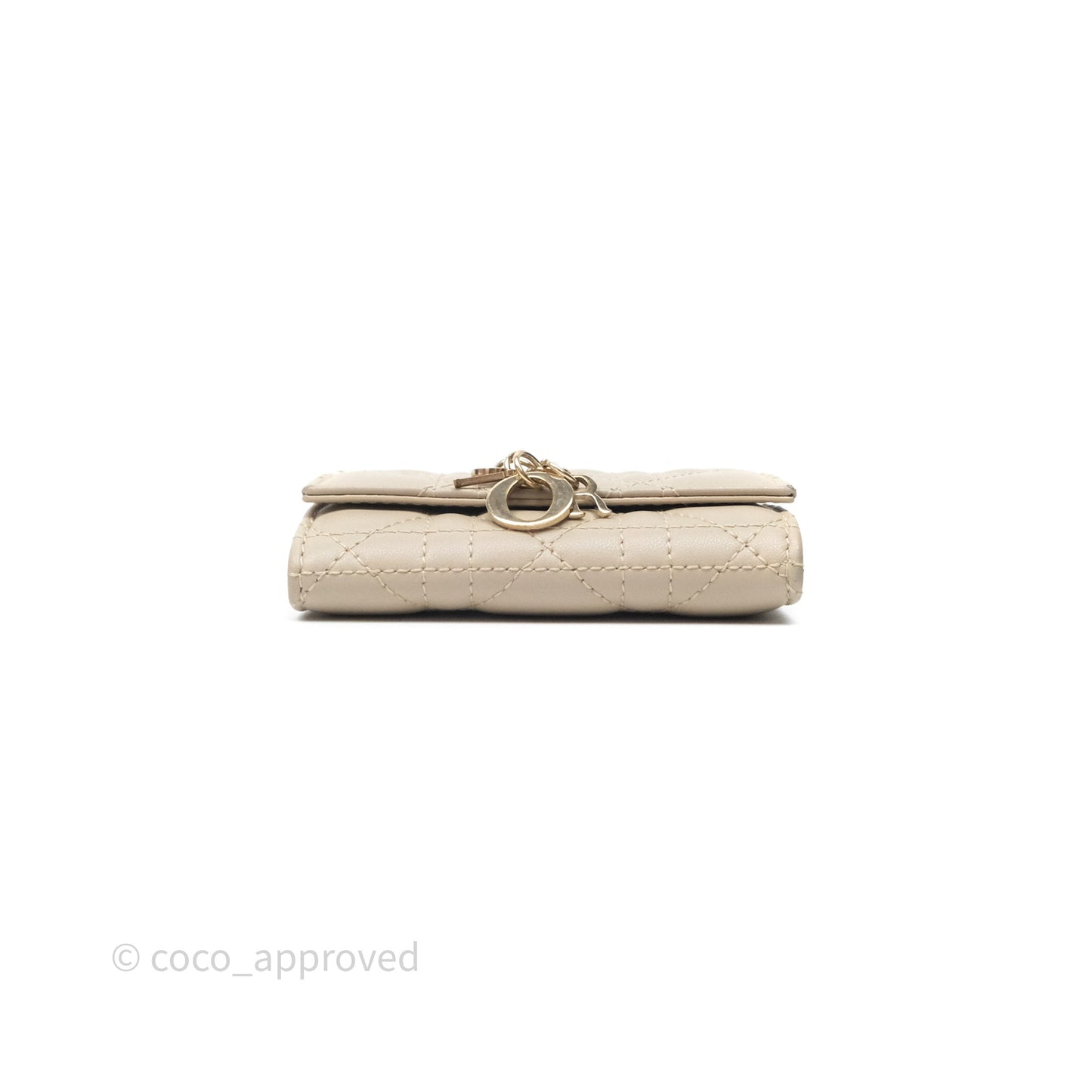 Christian Dior My Dior Glycine Wallet Powder Beige Cannage Lambskin