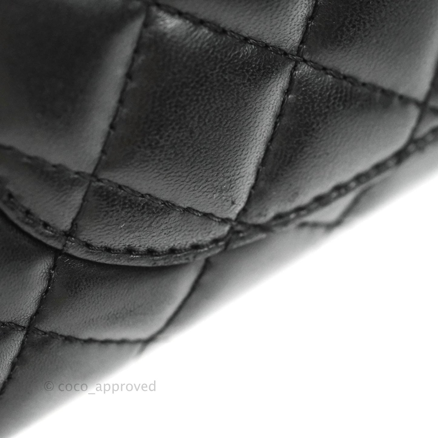 Chanel Quilted Camera Case Bag Black Lambskin Silver Hardware