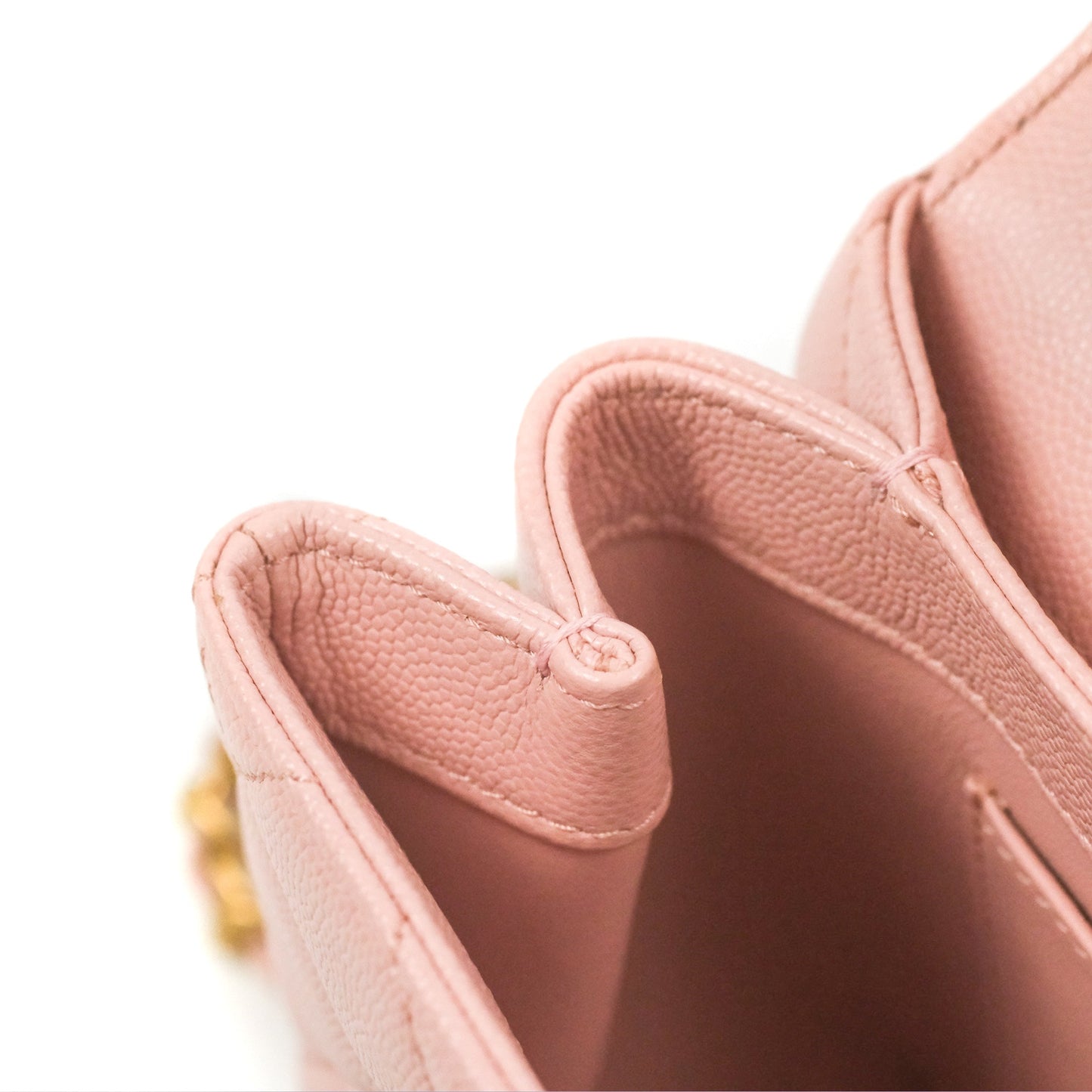 Chanel Carry Me Top Handle Flap Bag Pink Caviar Aged Gold Hardware 23S