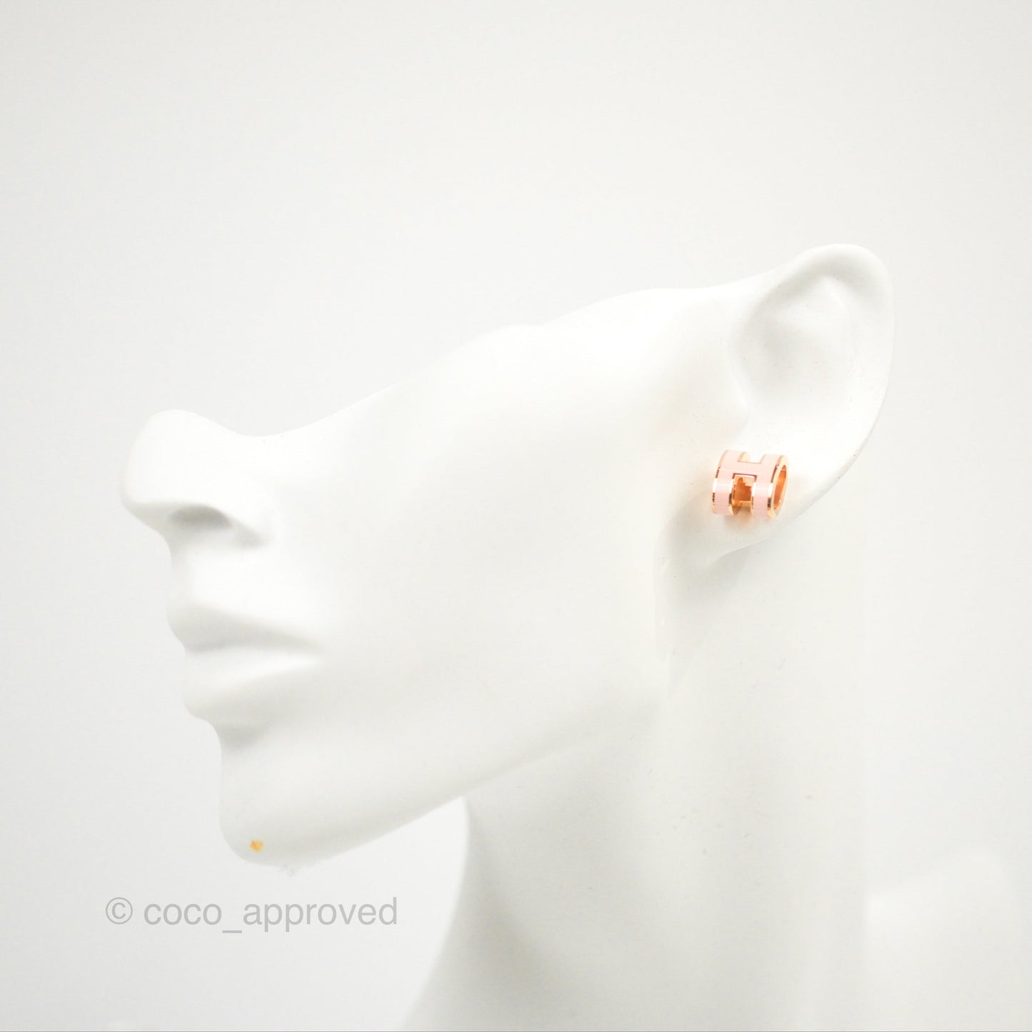 Hermès Pop H Earrings Rose Dragee Rose Gold Hardware