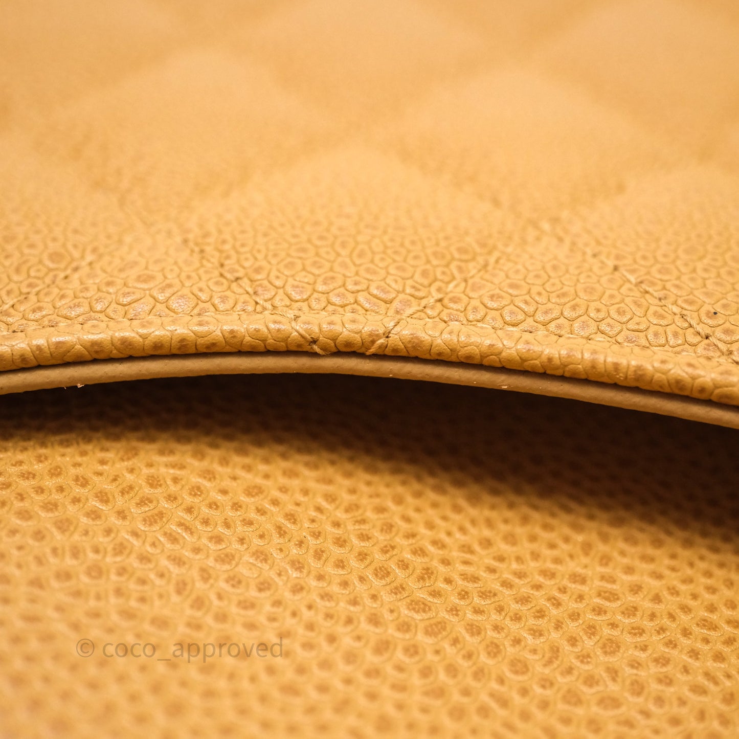 Chanel Vintage Medium Classic Flap Beige Caviar 24K Gold Hardware