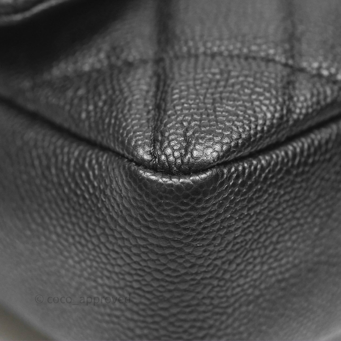 Chanel Quilted Easy Flap Bag Black Caviar Silver Hardware