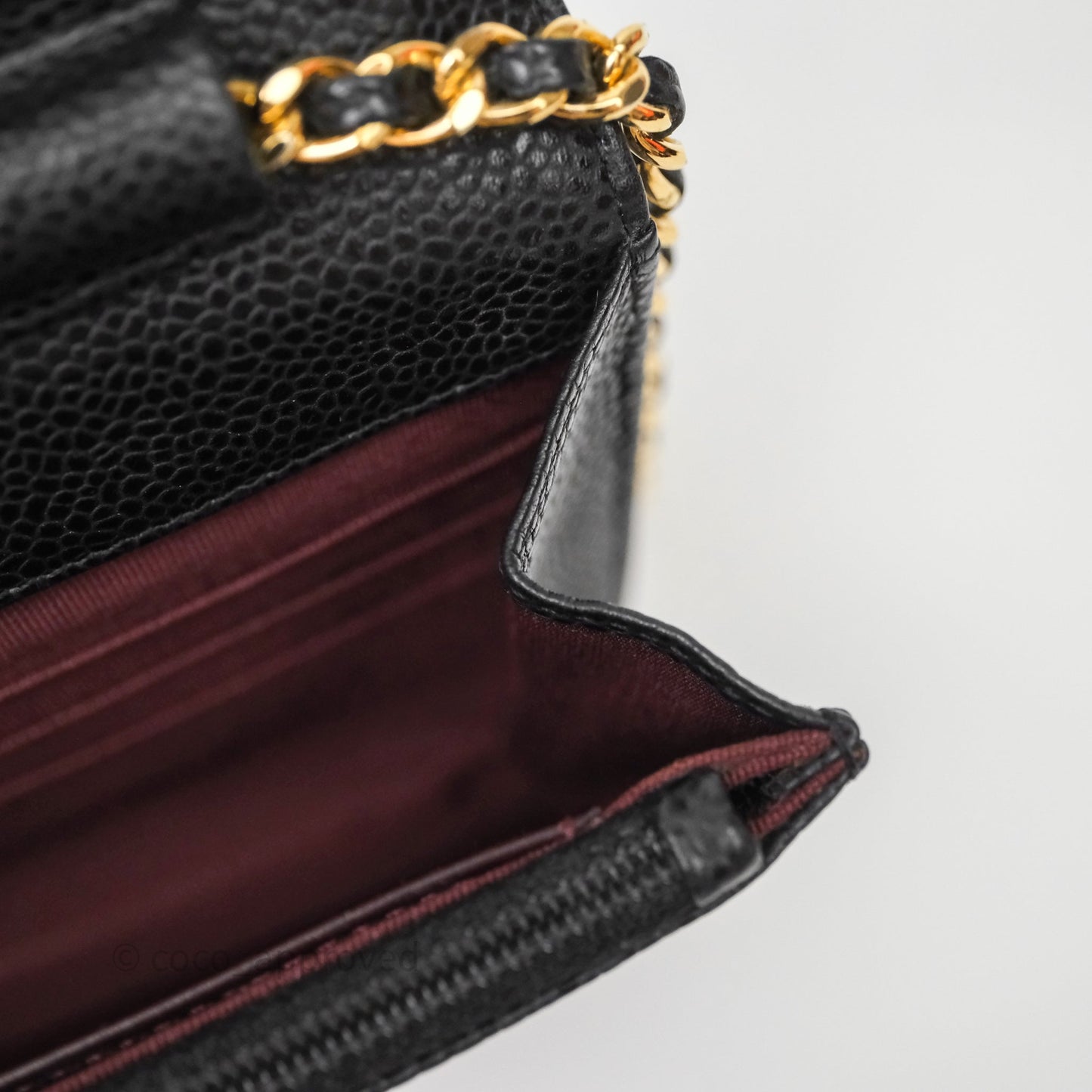 Chanel Quilted WOC Black Caviar Gold Hardware