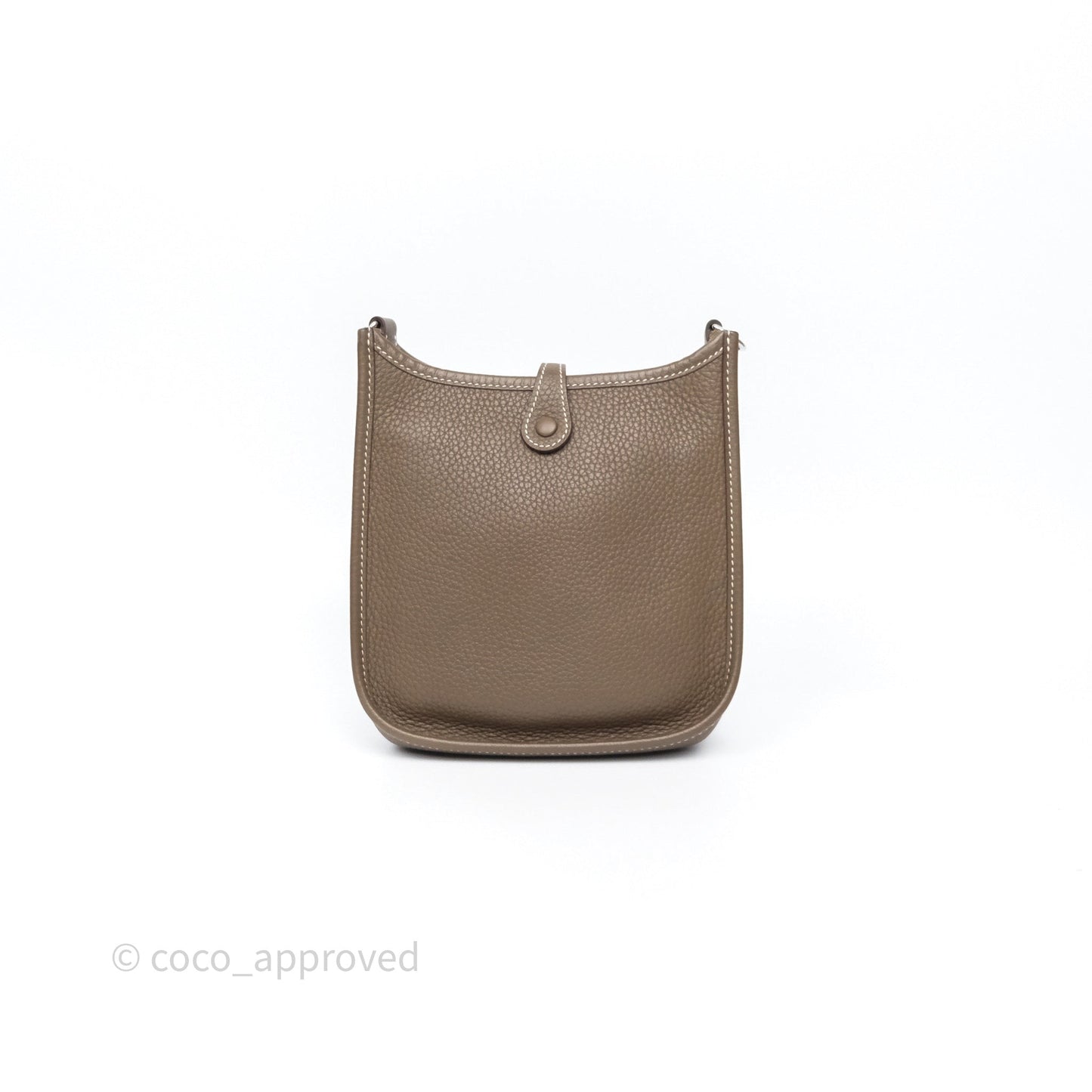 Hermès Mini Evelyne 16 Etoupe 18 Clemence Palladium Hardware