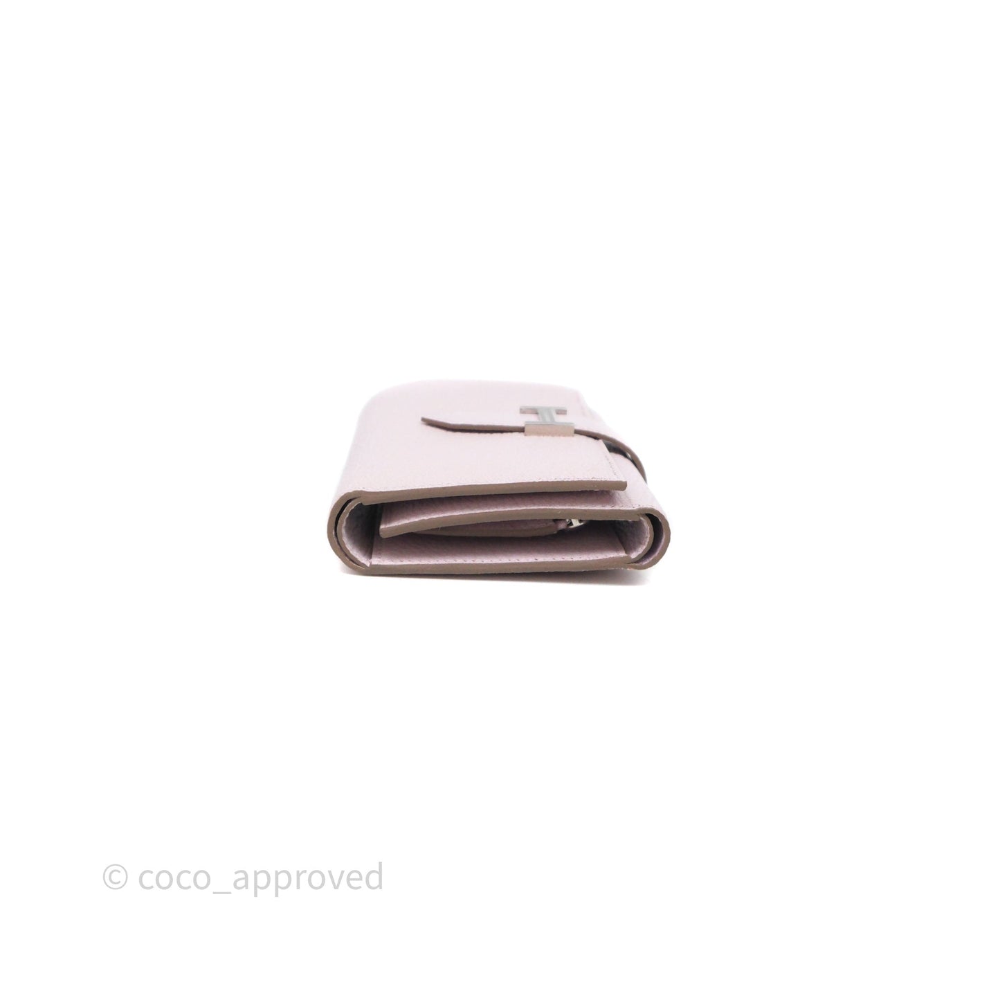 Hermes Bearn Wallet Mauve Pale 09 Palladium Hardware