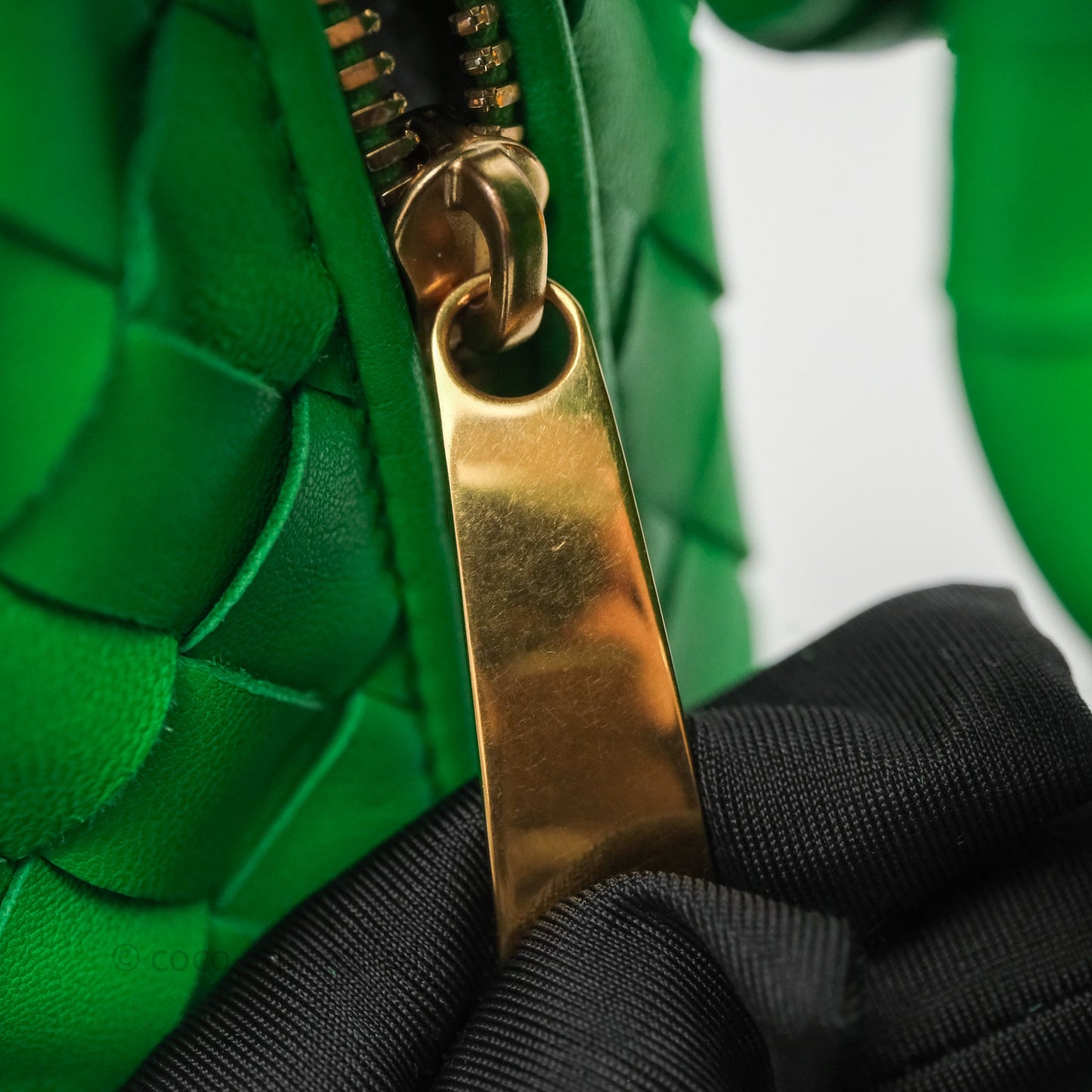 Bottega Veneta Mini Jodie Bag Green Intrecciato Lambskin