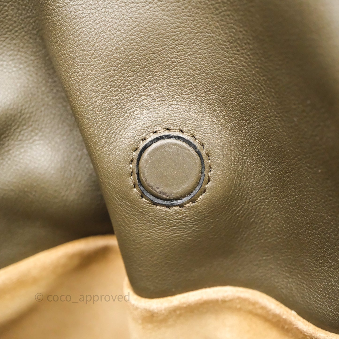 Loewe Flamenco Clutch Medium in Nappa Calfskin Dark Khaki Green