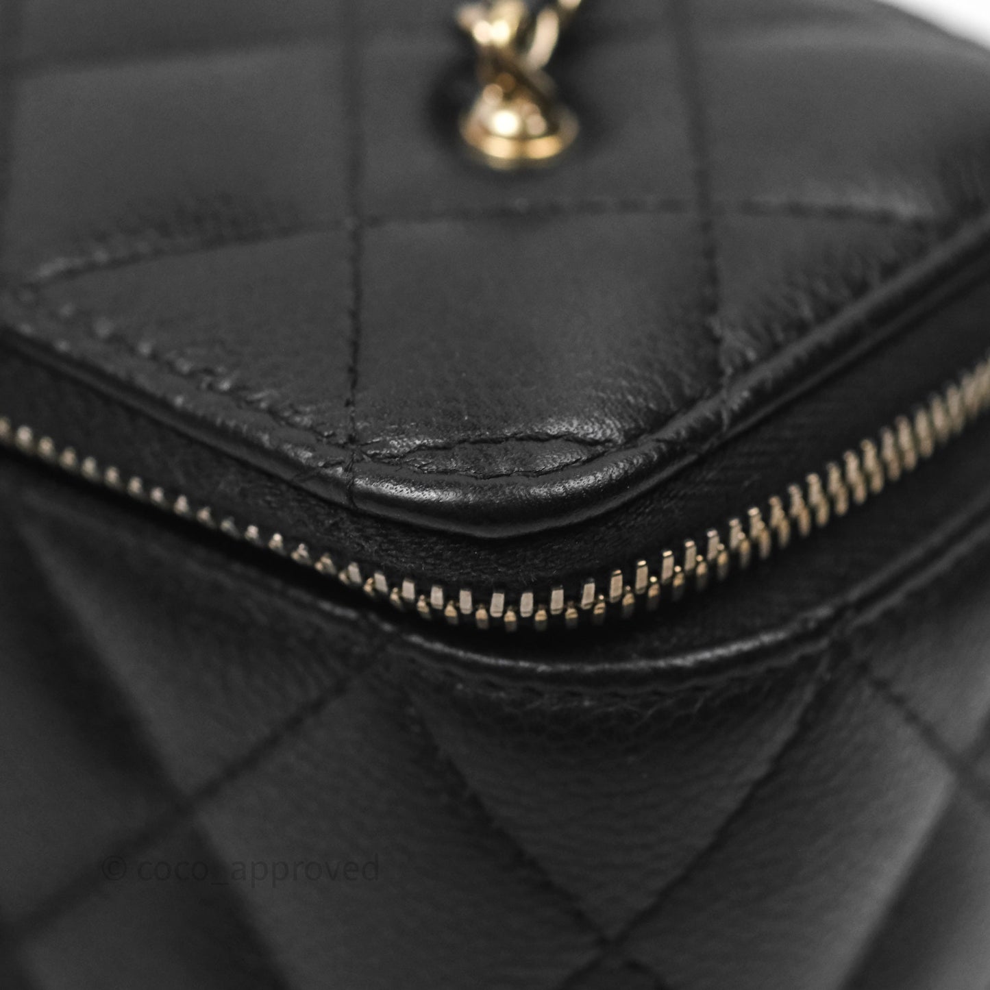 Chanel Vanity with CC Chain Black Caviar Gold Hardware