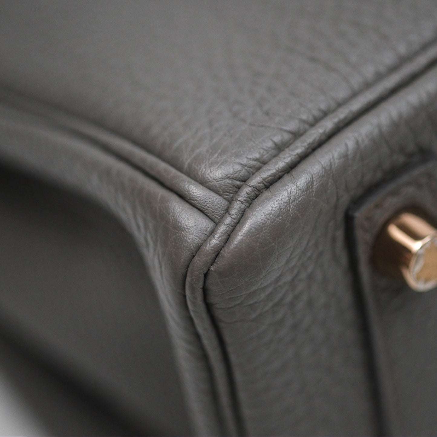 Hermès Birkin 25 Retourne Etain 8F Togo Rose Gold Hardware