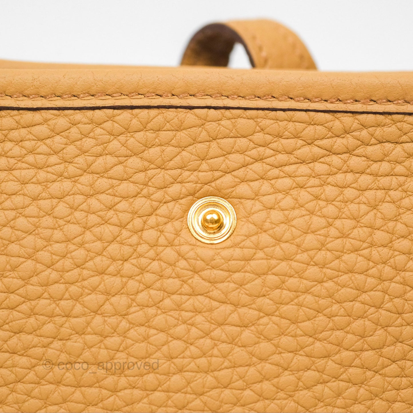 Hermès Mini Evelyne 16 Biscuit 48 Taurillon Clemence Gold Hardware