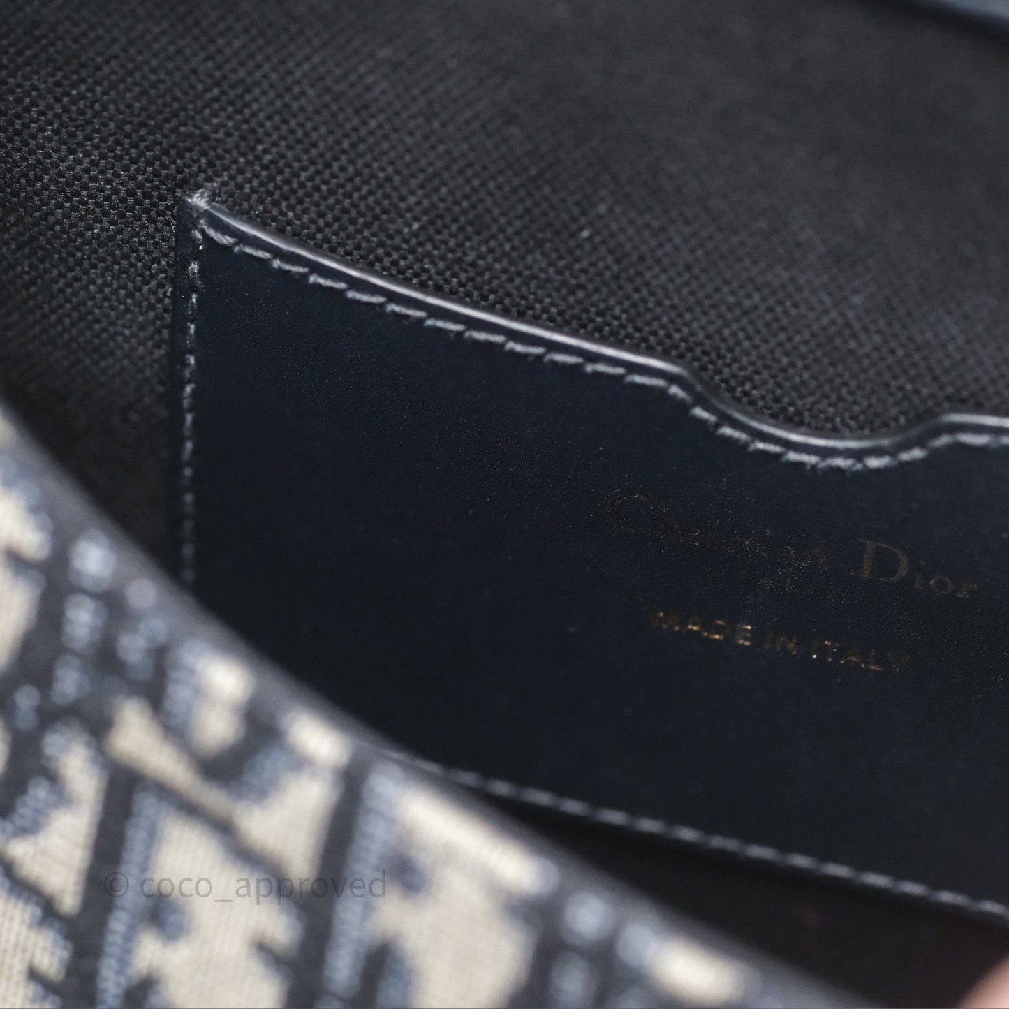 Christian Dior Medium Bobby Bag Blue Oblique Jacquard Canvas