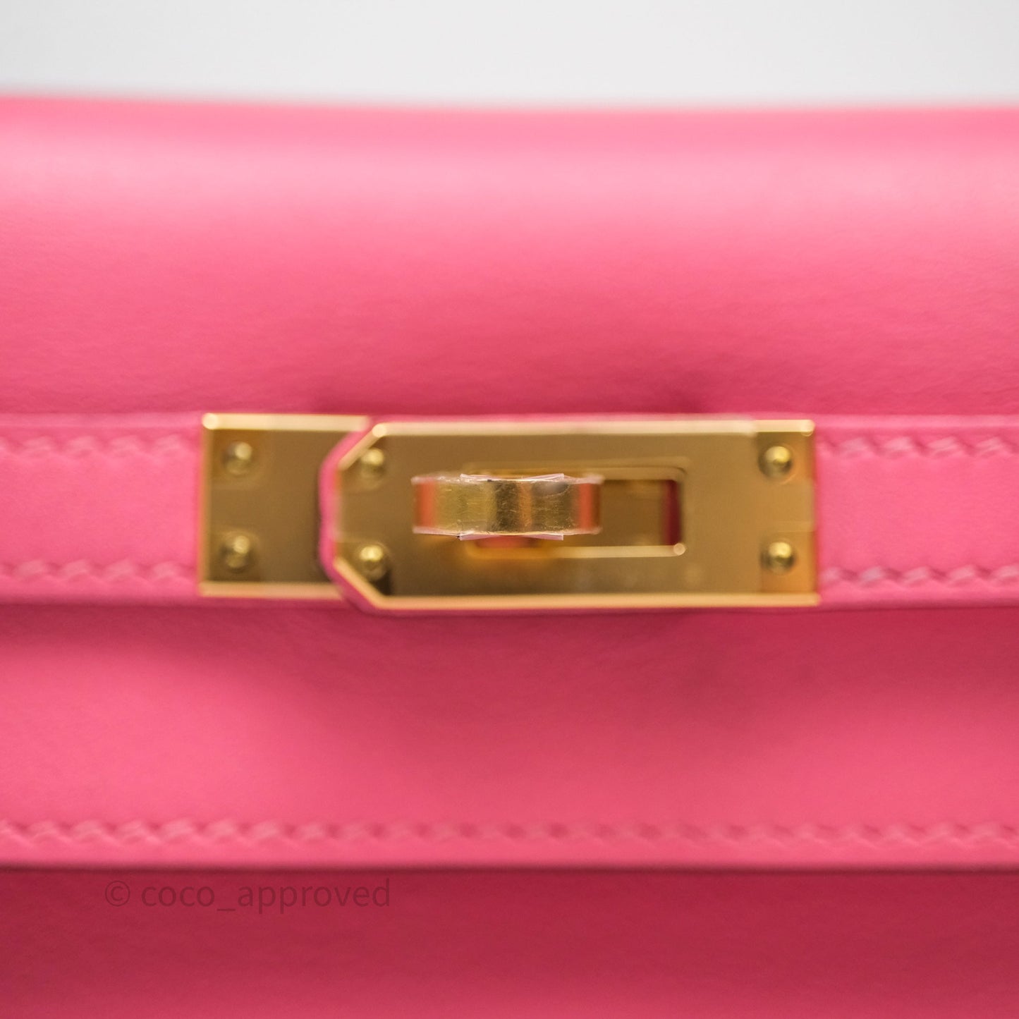 Hermès Kelly Mini Pochette U5 Rose Lipstick Swift Gold Hardware