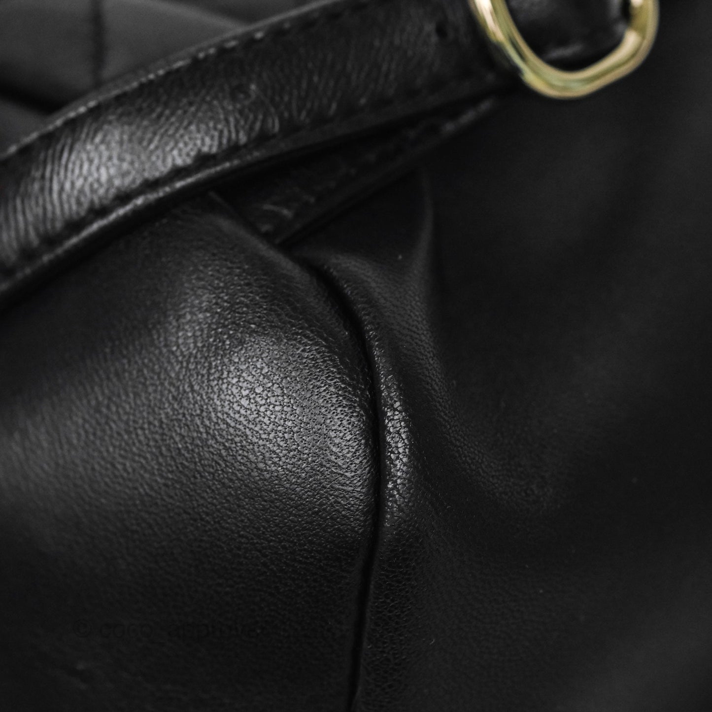 Chanel Small Duma Drawstring Backpack Black Lambskin Gold Hardware