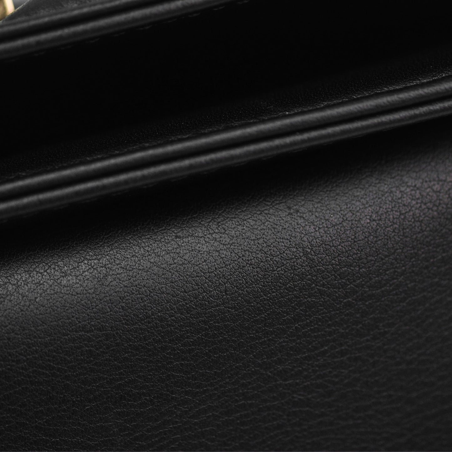 Chanel Medium Boy Chevron Black Calfskin Gold Hardware