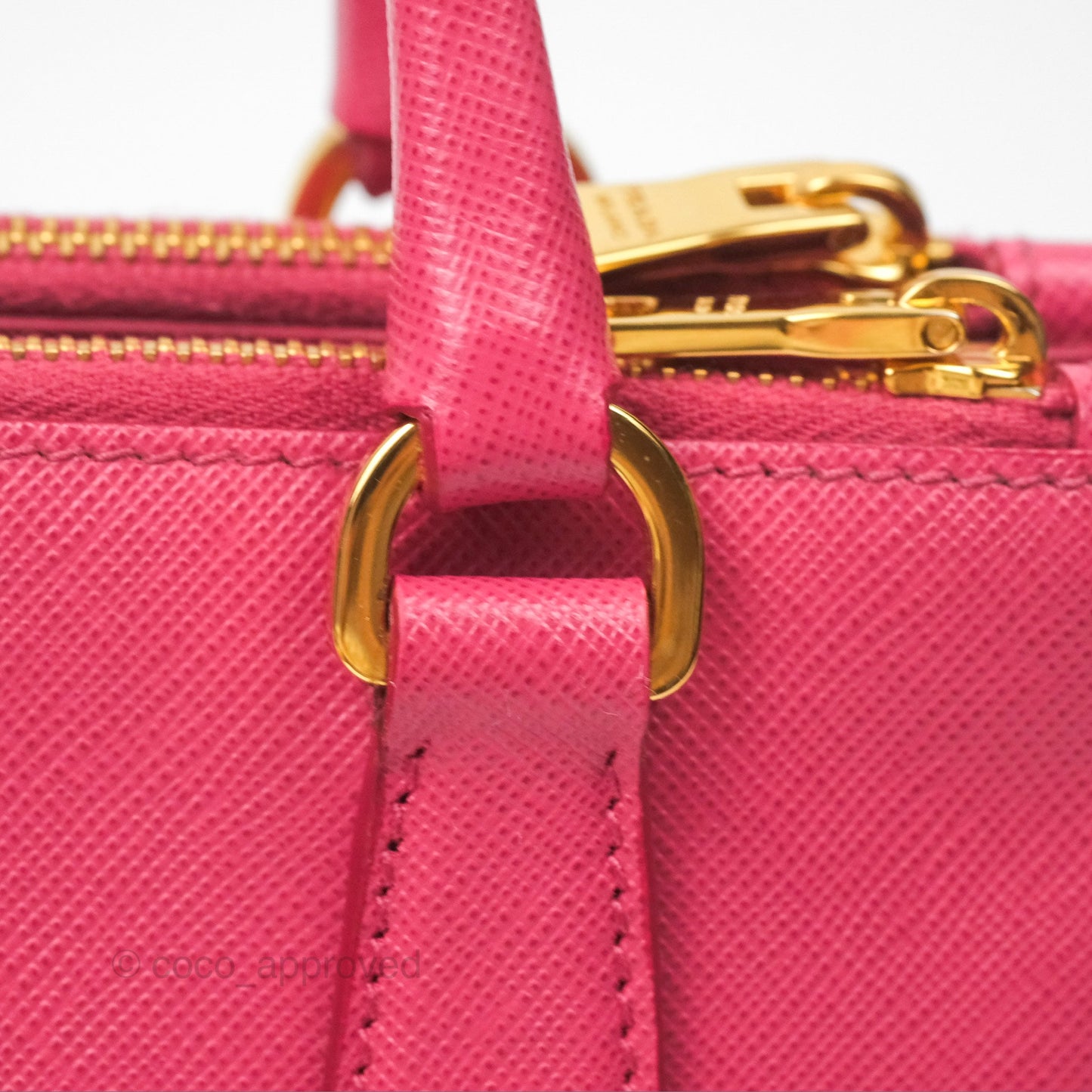 Prada Mini Galleria Bag Saffiano Lux Peonia