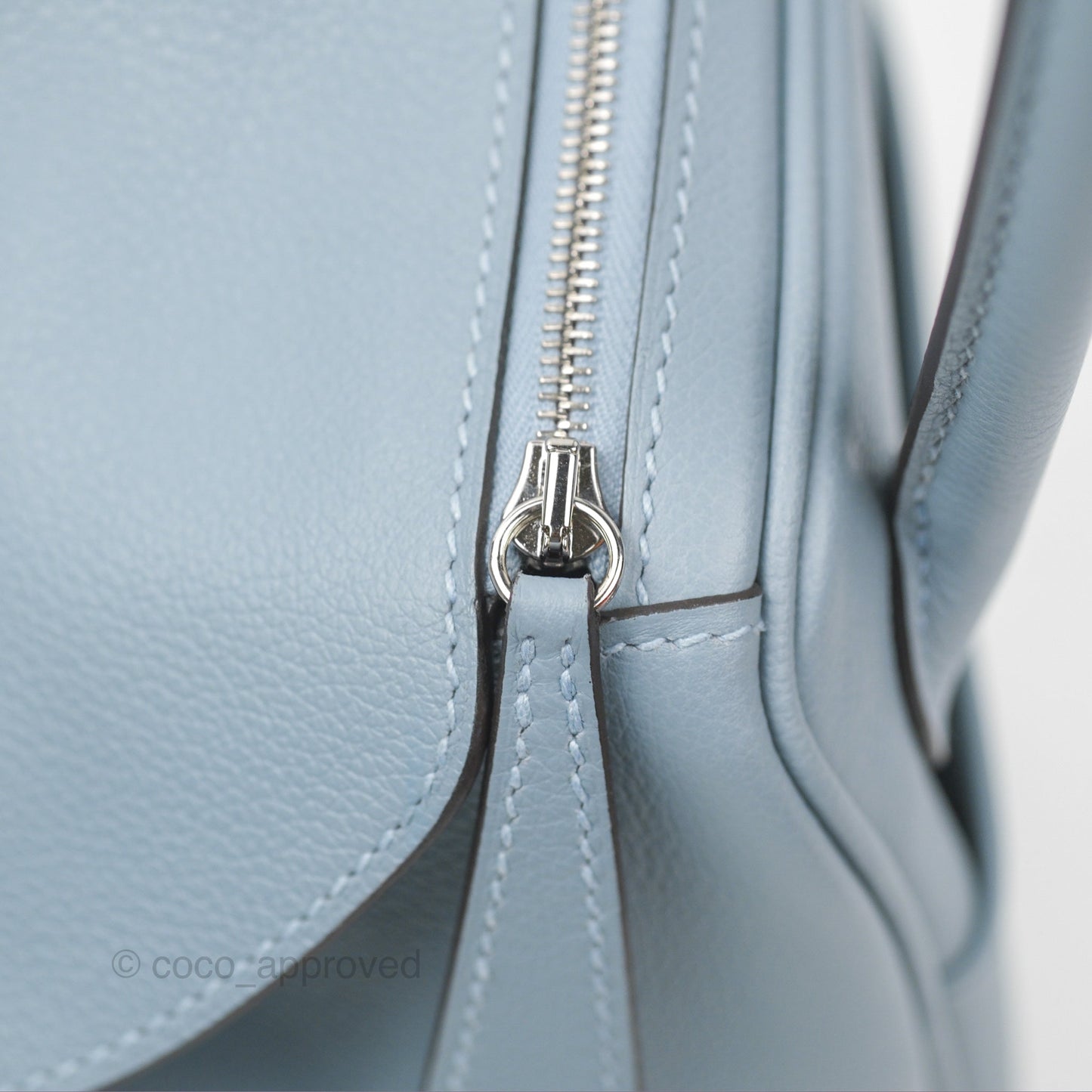 Hermès Lindy 26 Blue Lin Evercolor Palladium Hardware