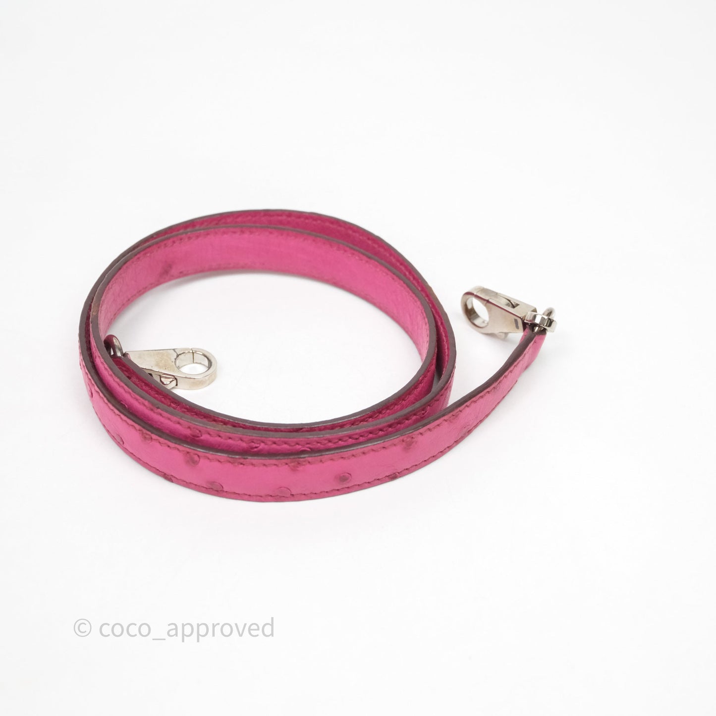 Hermes Kelly 32 Fuchsia Ostrich Palladium Hardware