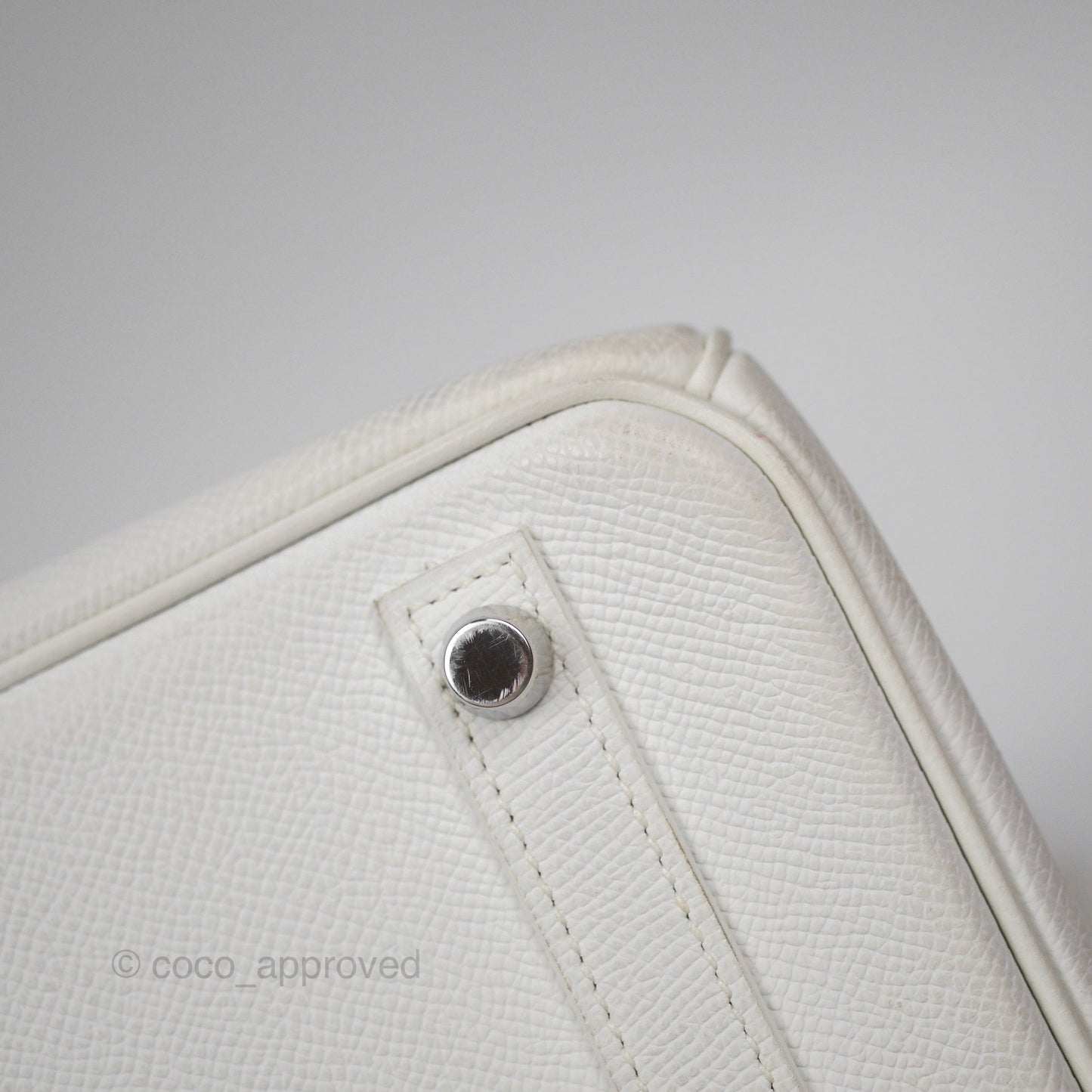 Hermès Birkin 30 Retourne White Epsom Palladium Hardware